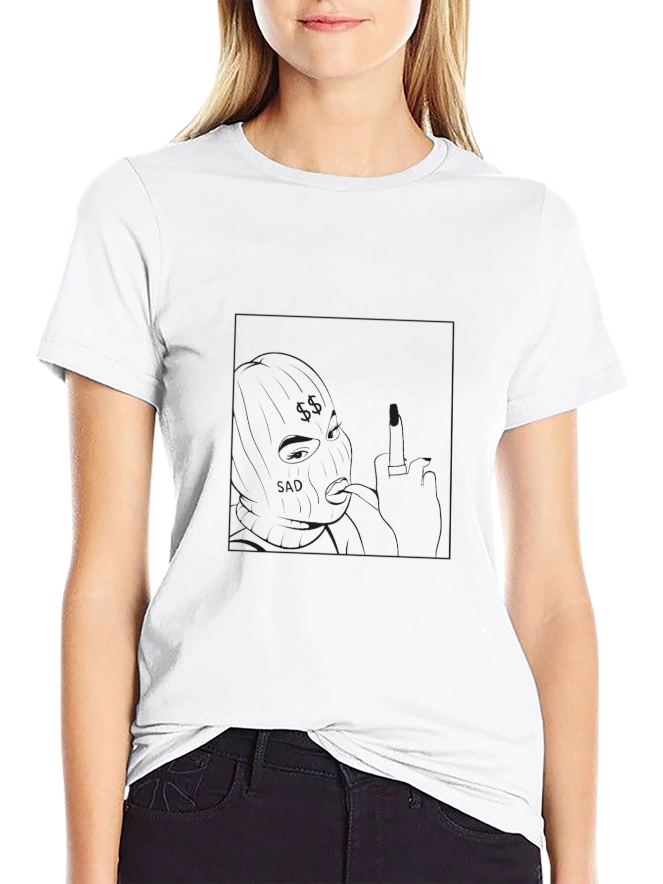 Mens Black Graphic Print Short Sleeve T-Shirt