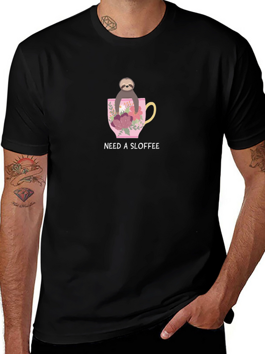 Need A Sloffee Sloth T-Shirt - Cute Coffee Tee