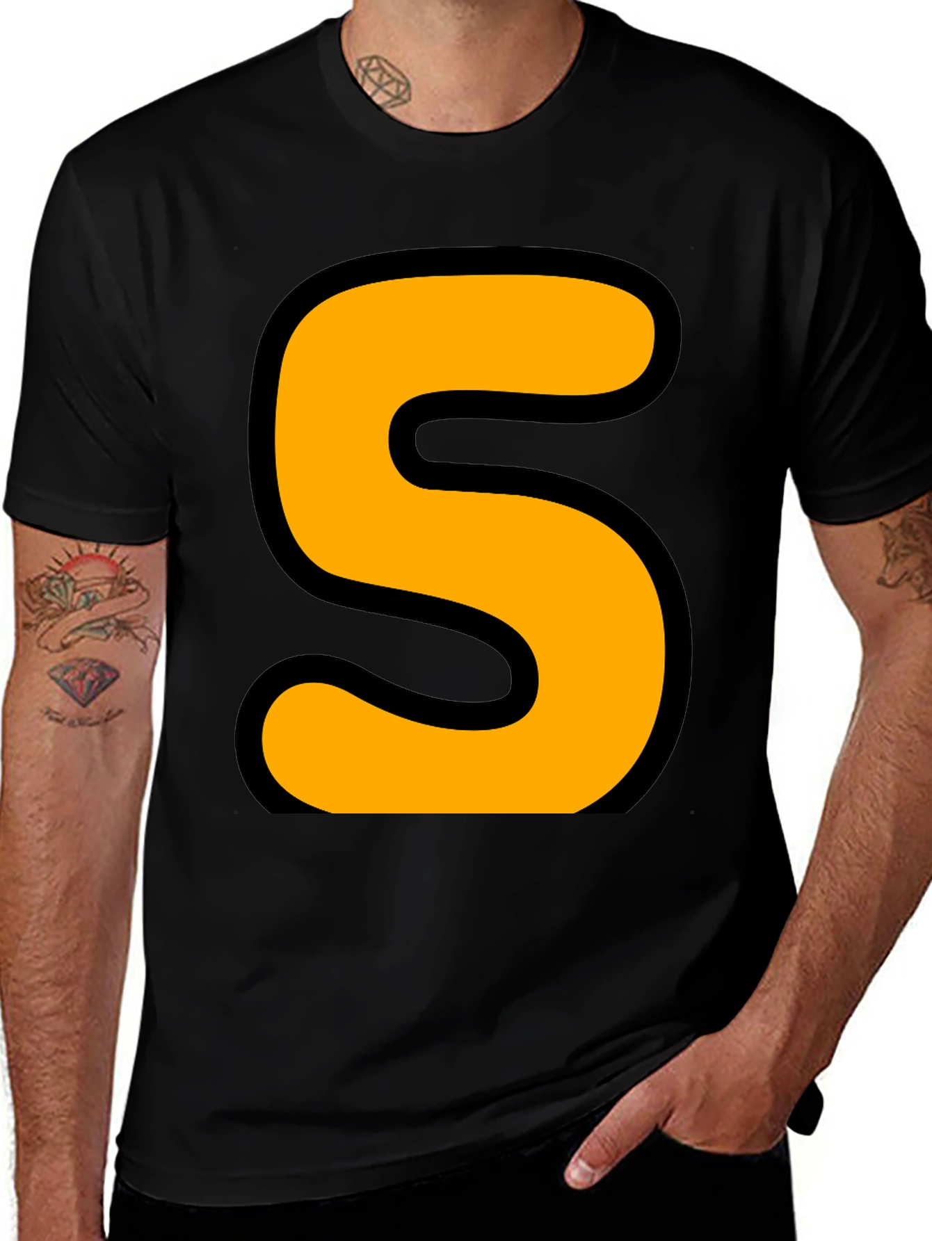 Bold S Graphic T-Shirt - Statement Tee