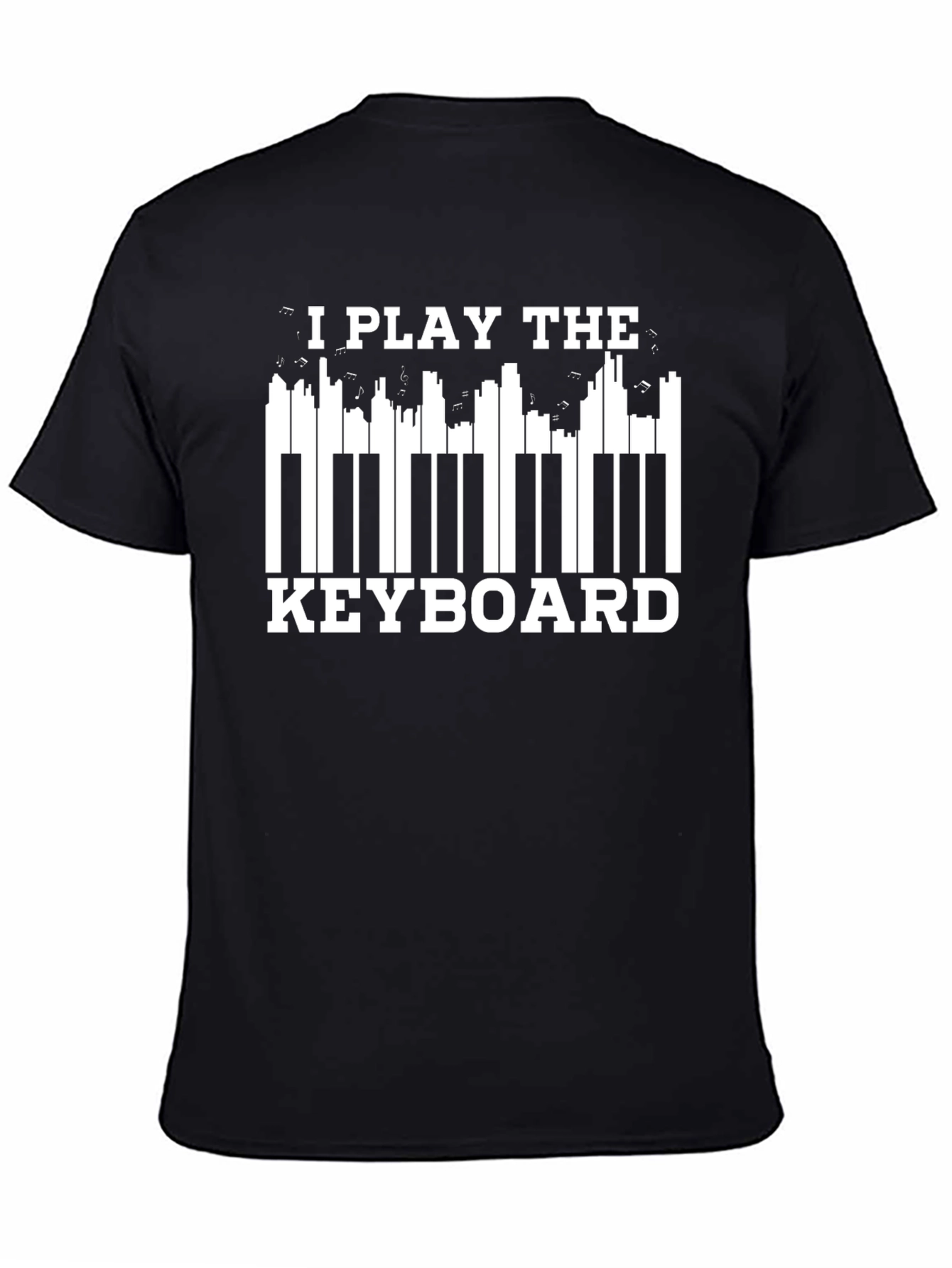 I Play The Keyboard Black T-Shirt