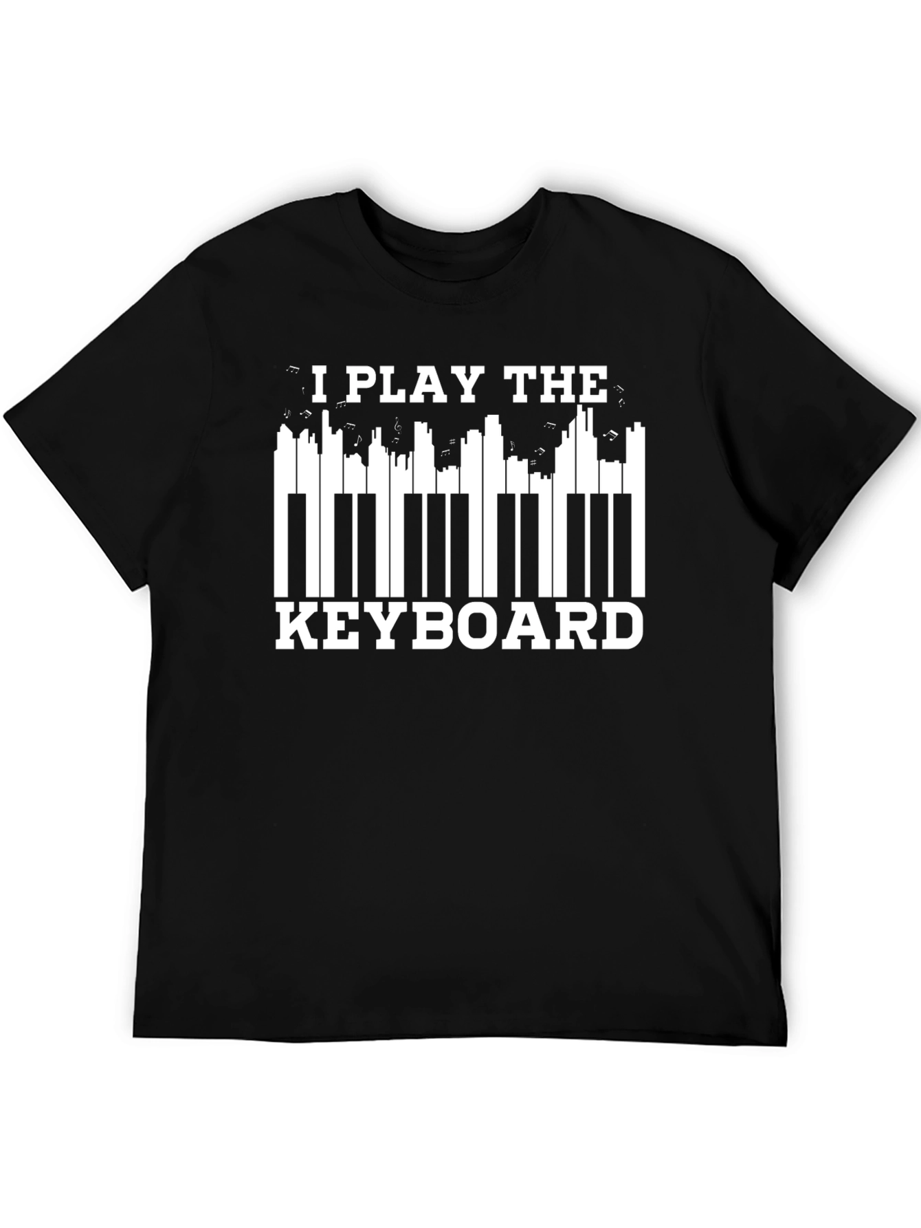 I Play The Keyboard Black T-Shirt
