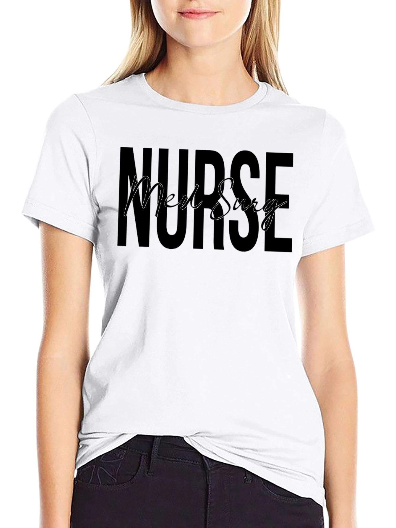 Med Surg Nurse Black T-Shirt