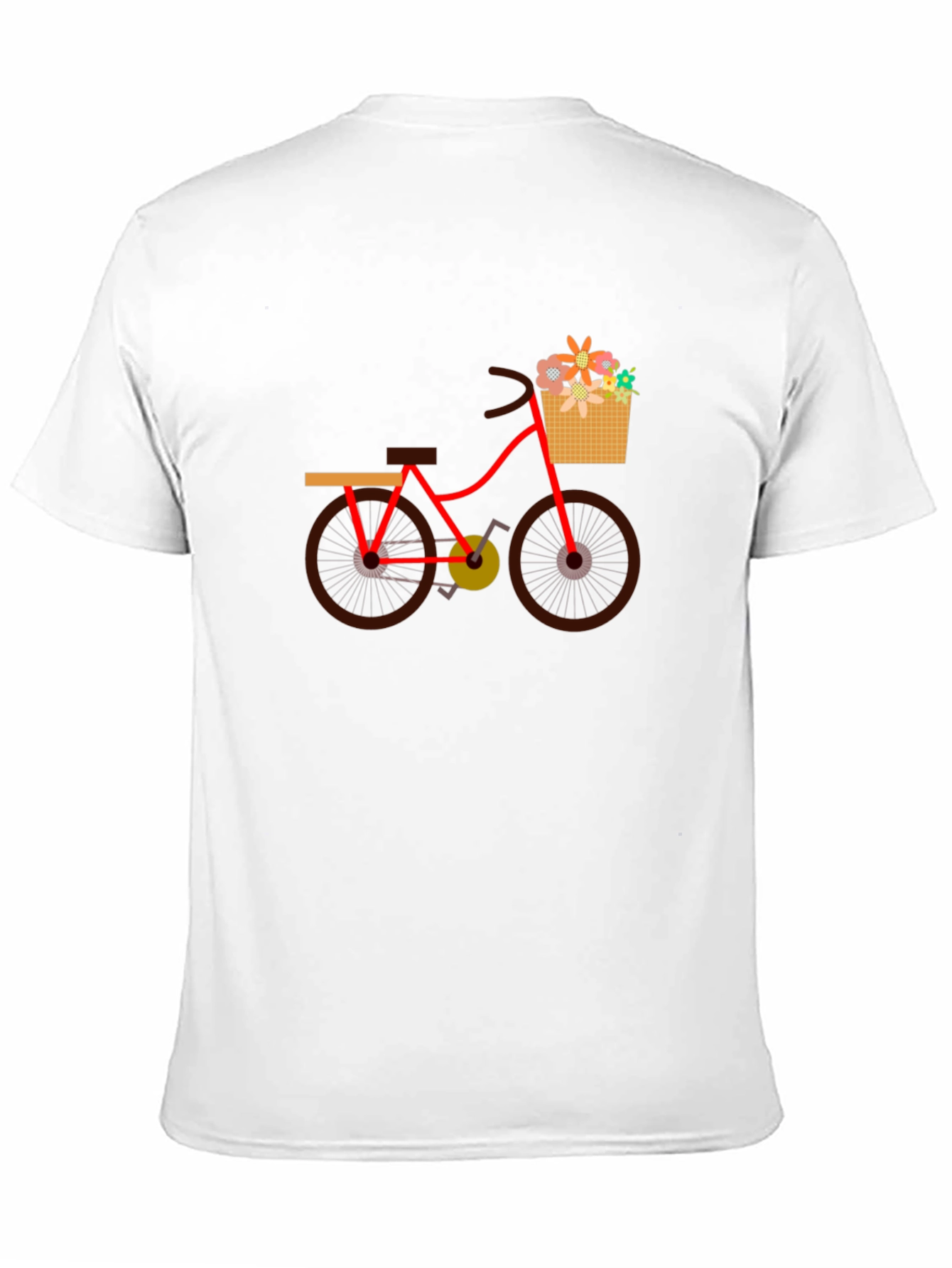Mens Black T-Shirt with Bicycle Print