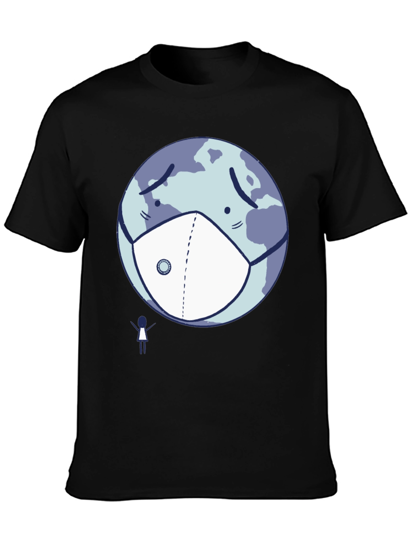 Earth Wearing Mask T-Shirt