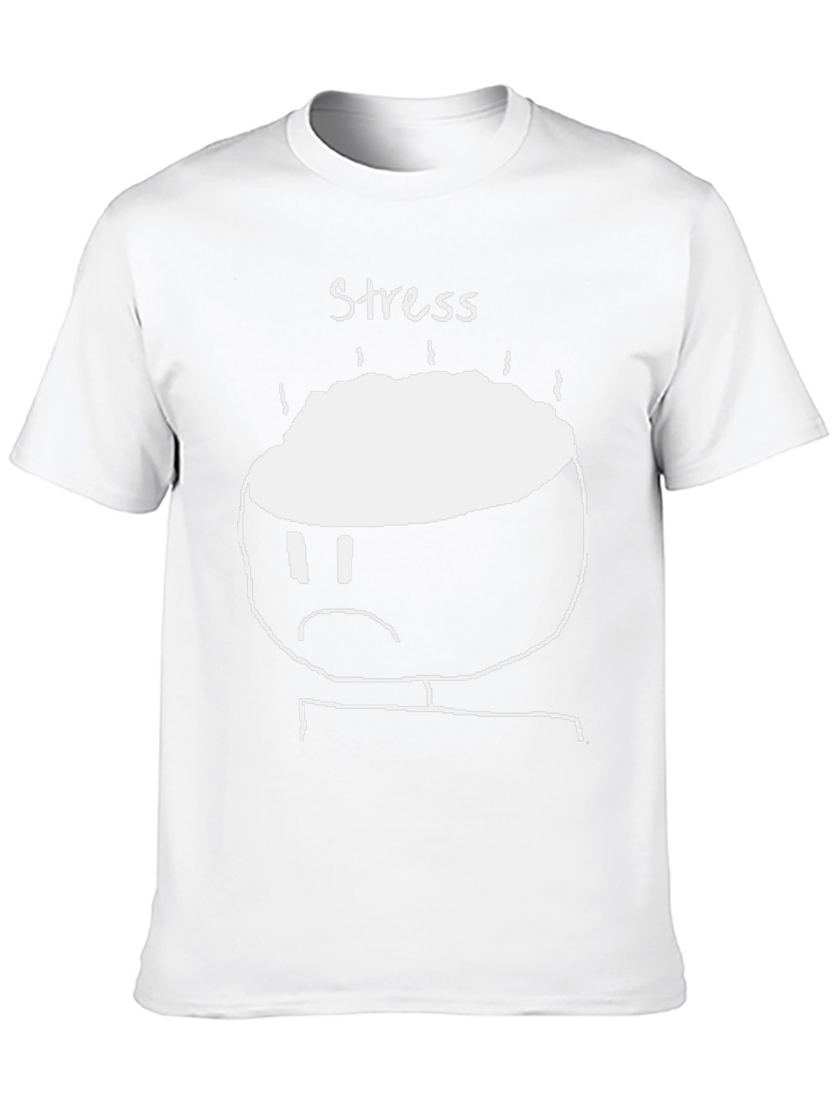 Stress Graphic T-Shirt - Black Crew Neck Tee