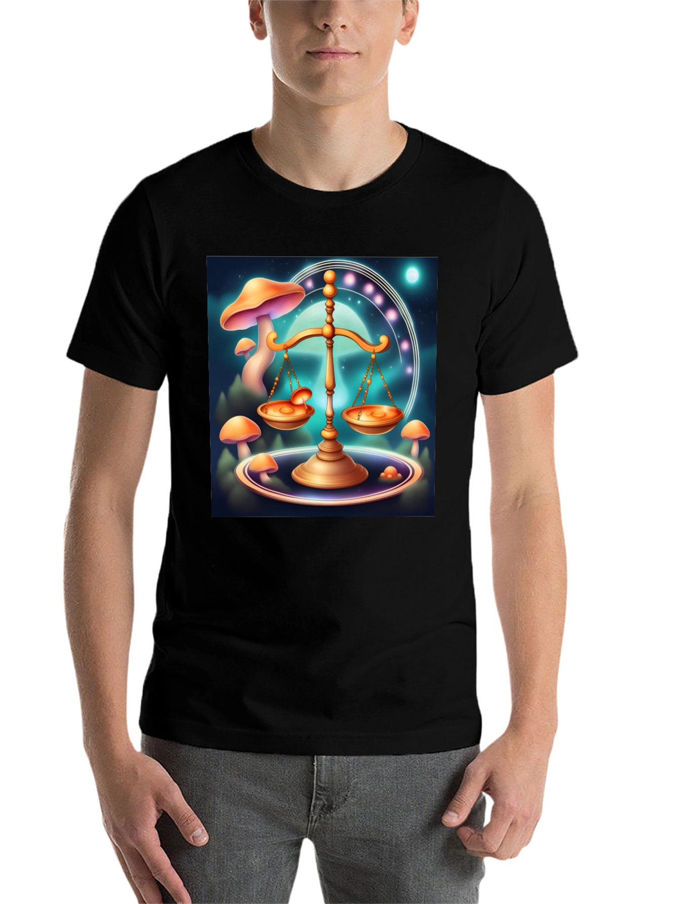 Libra Scale T-Shirt - Celestial Balance Design