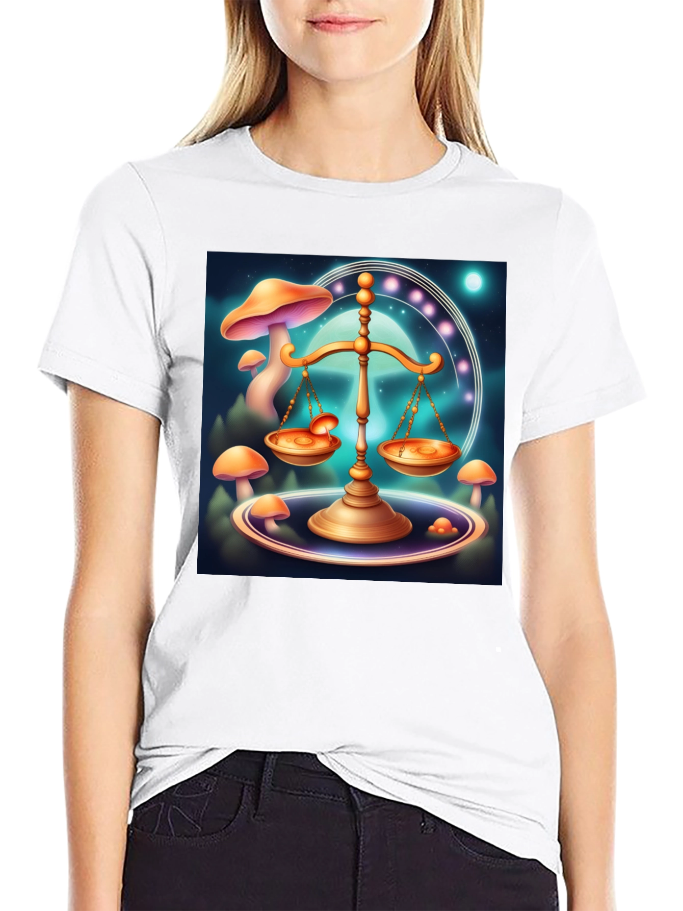 Libra Scale T-Shirt - Celestial Balance Design