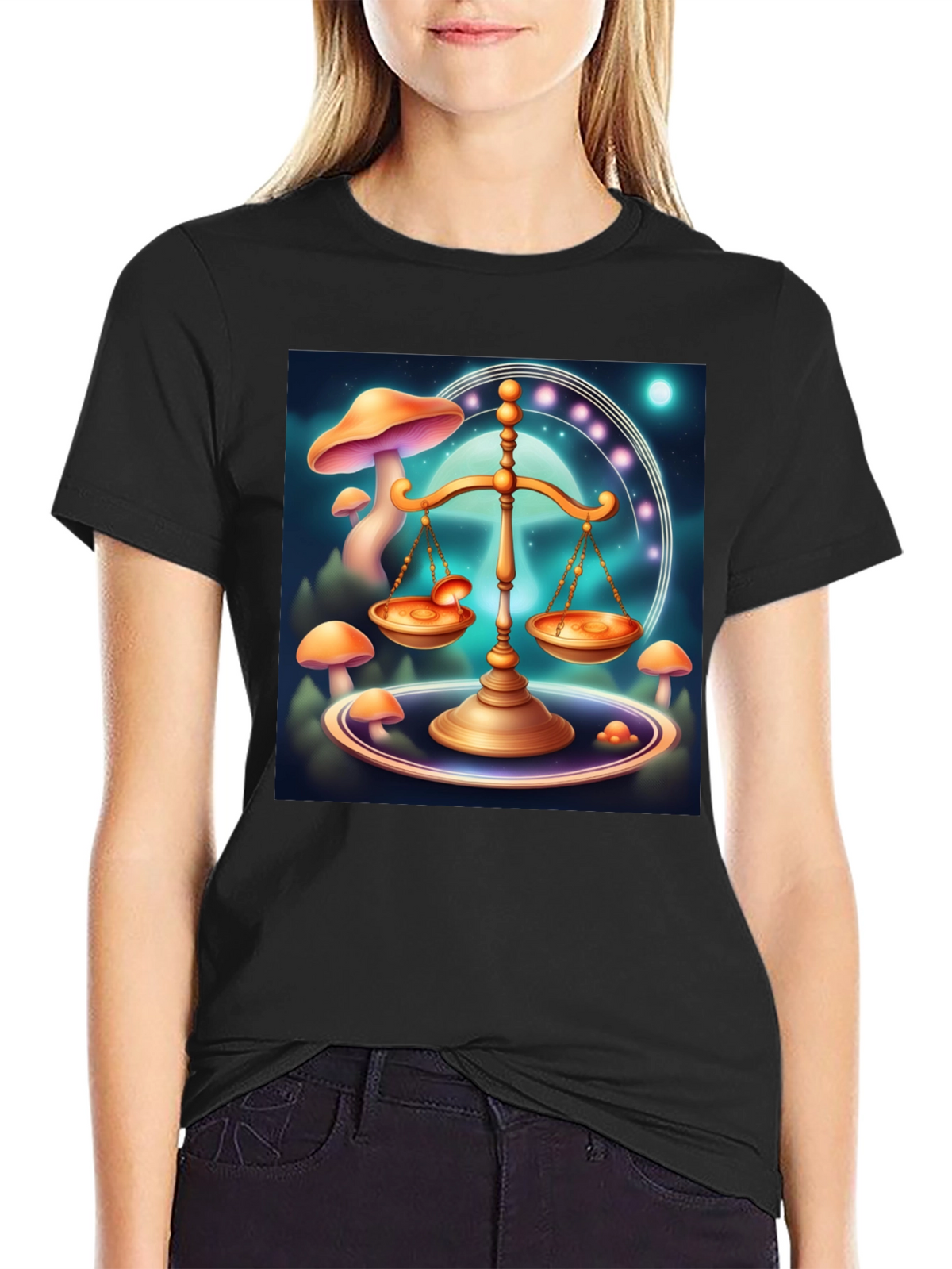 Libra Scale T-Shirt - Celestial Balance Design