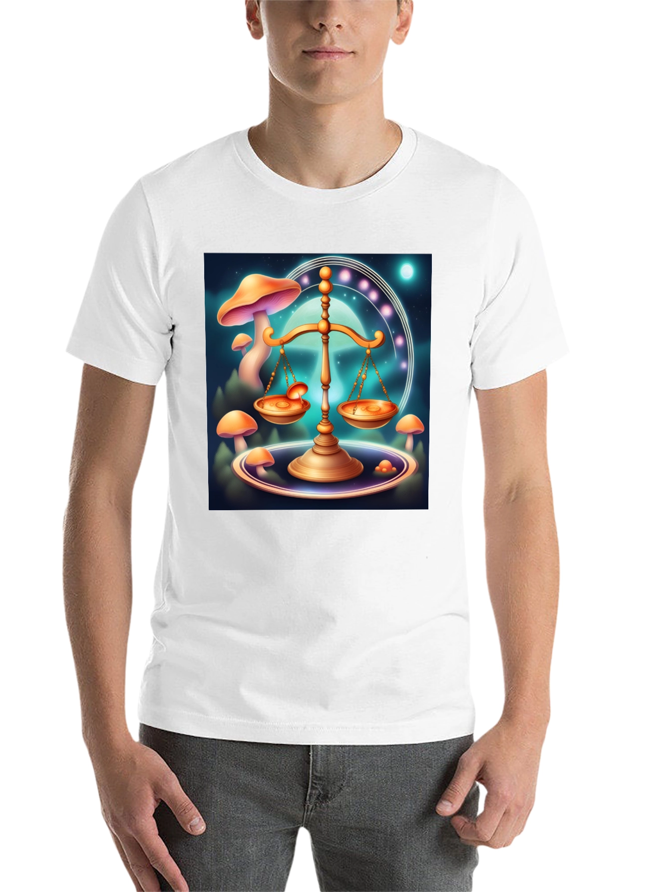 Libra Scale T-Shirt - Celestial Balance Design