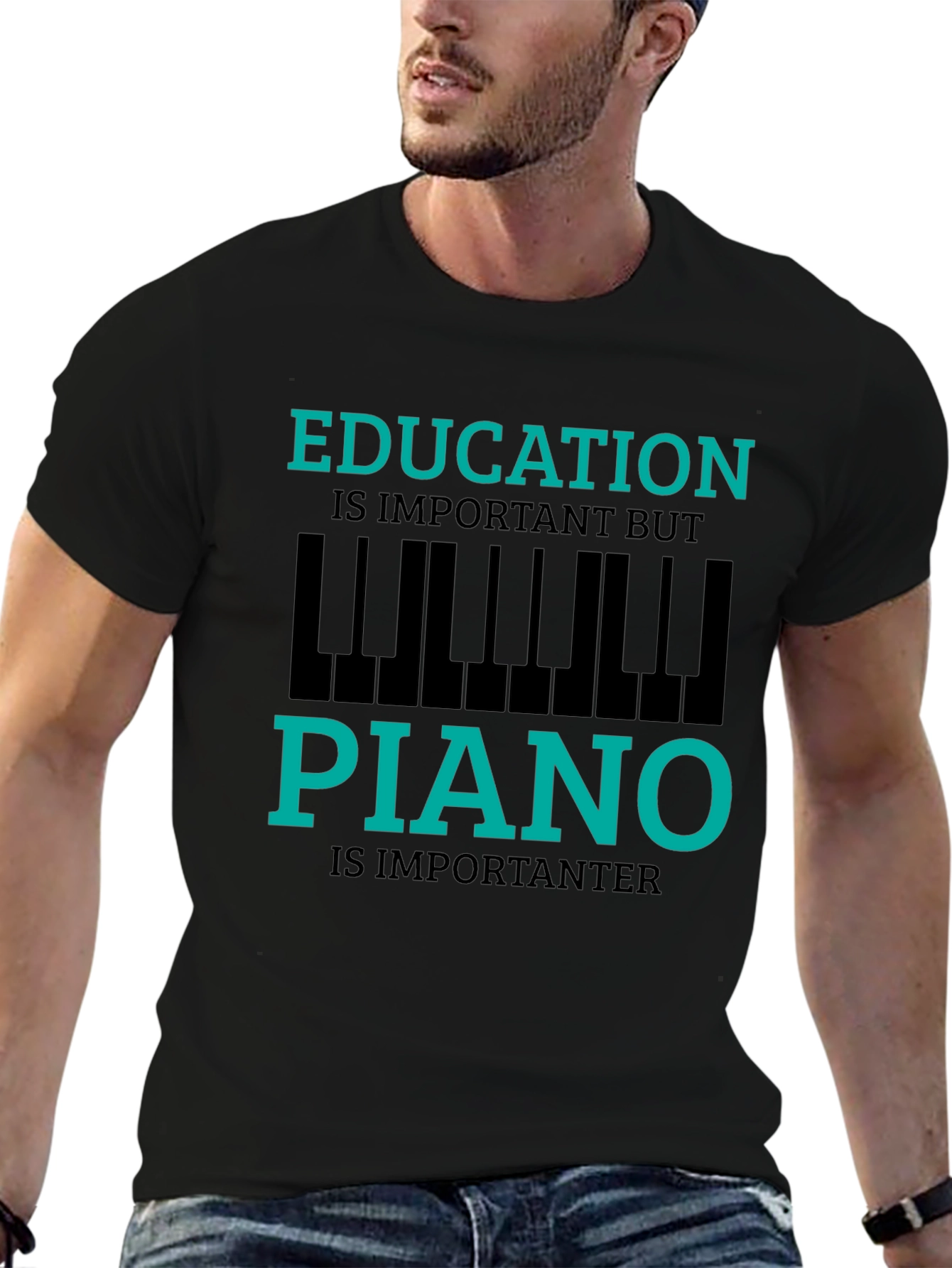 Funny Piano Lover T-Shirt - Education is Important
