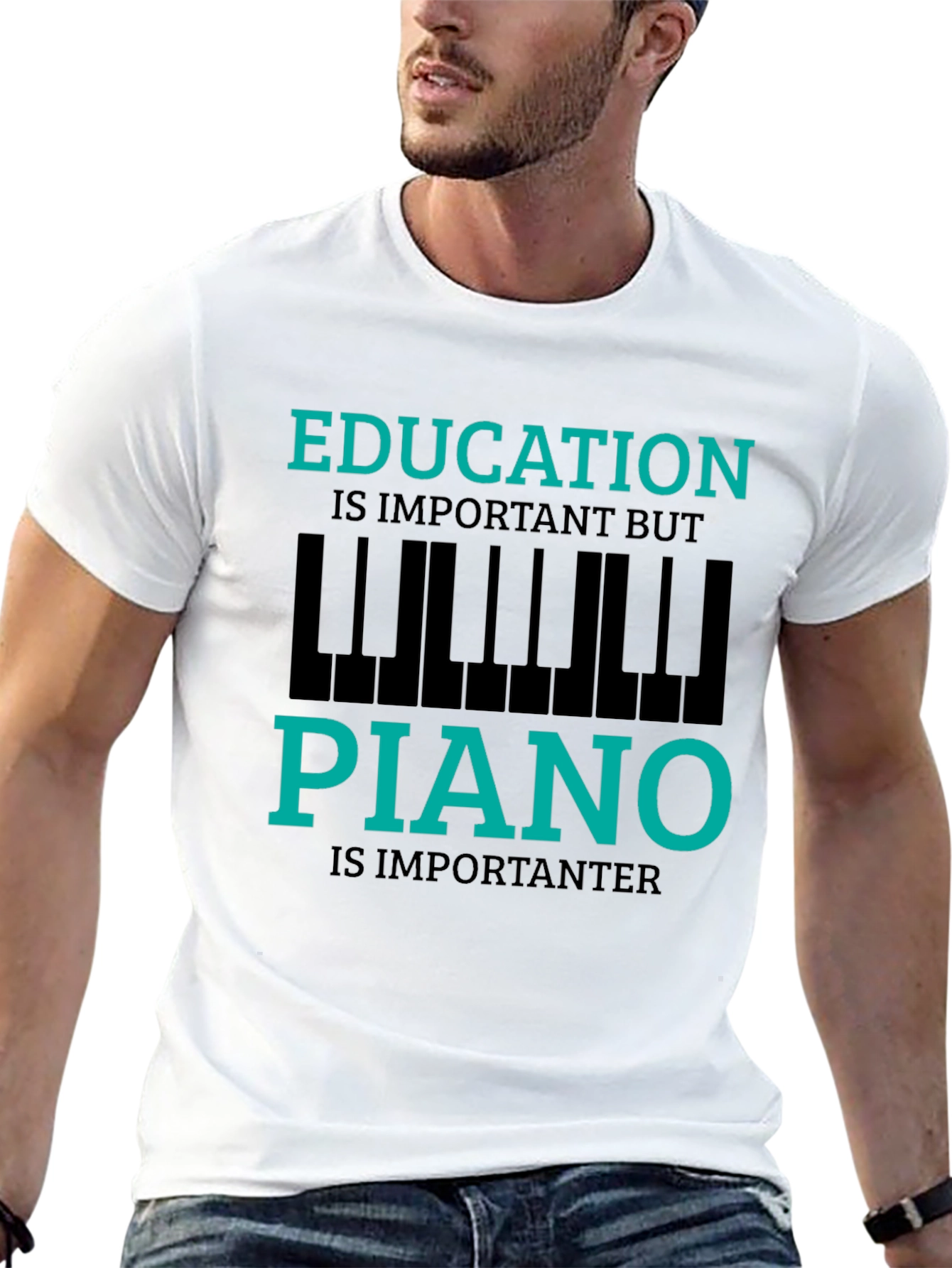 Funny Piano Lover T-Shirt - Education is Important
