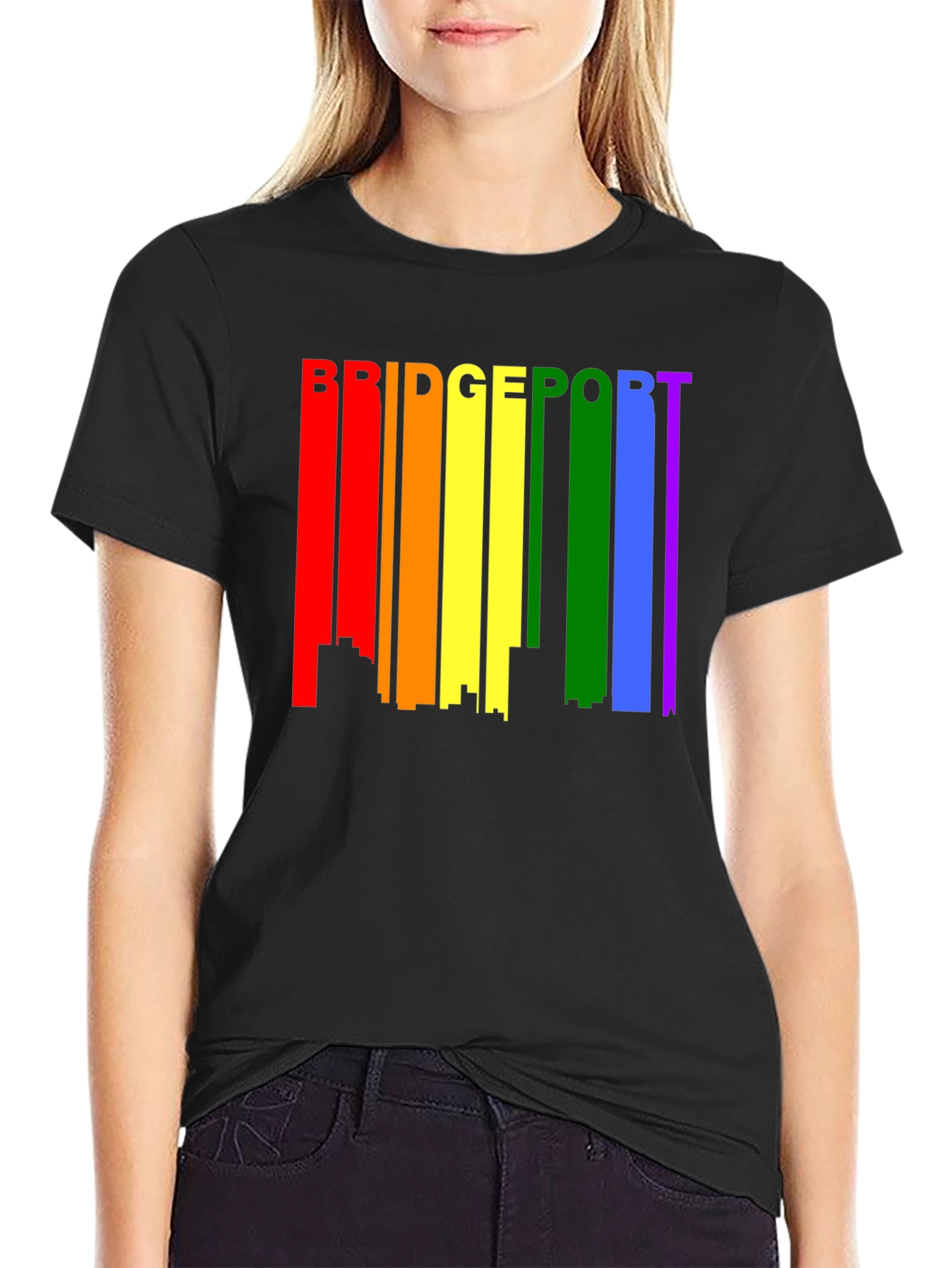 Bridgeport LGBTQ+ Pride Skyline T-Shirt