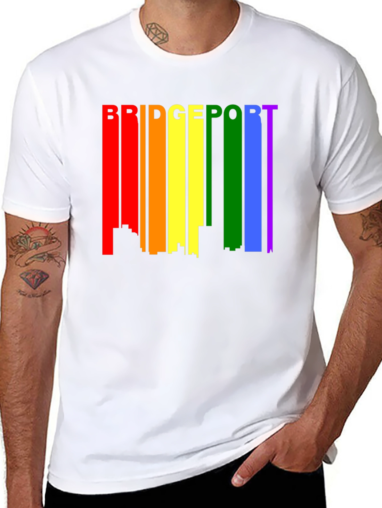Bridgeport LGBTQ+ Pride Skyline T-Shirt