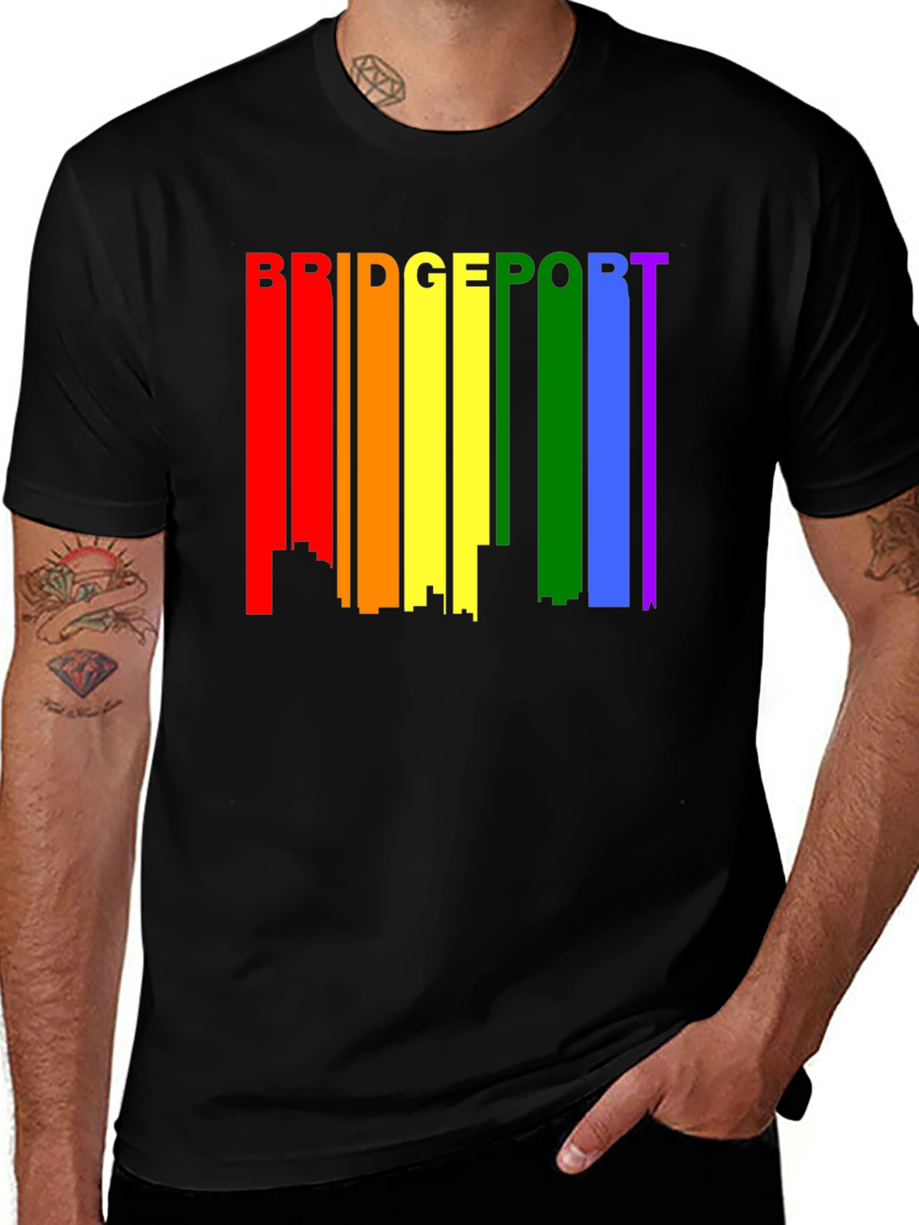 Bridgeport LGBTQ+ Pride Skyline T-Shirt
