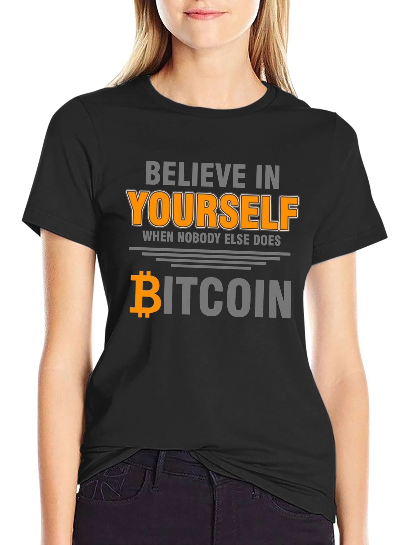 Believe in Yourself Bitcoin Graphic Tee