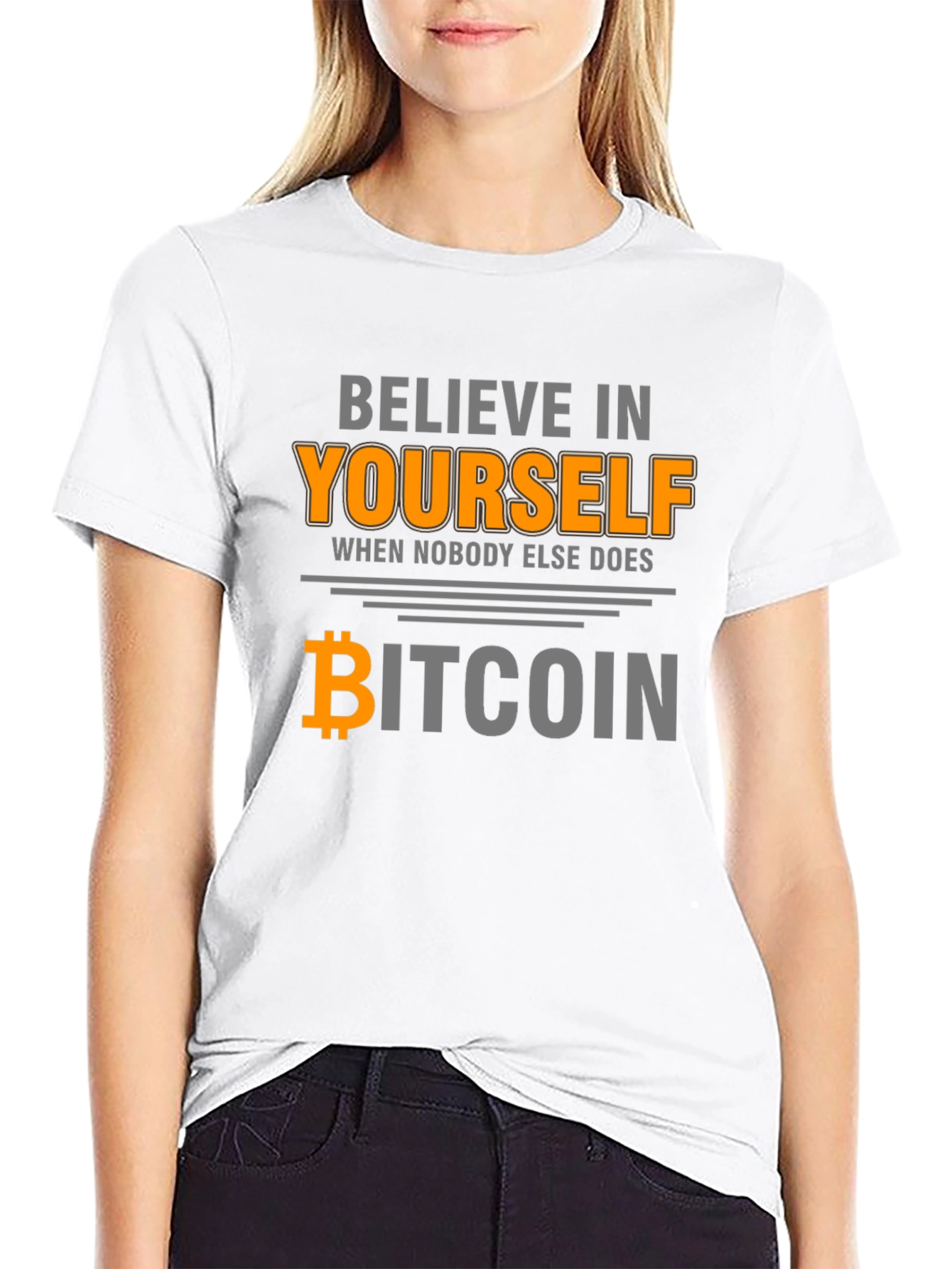 Believe in Yourself Bitcoin Graphic Tee
