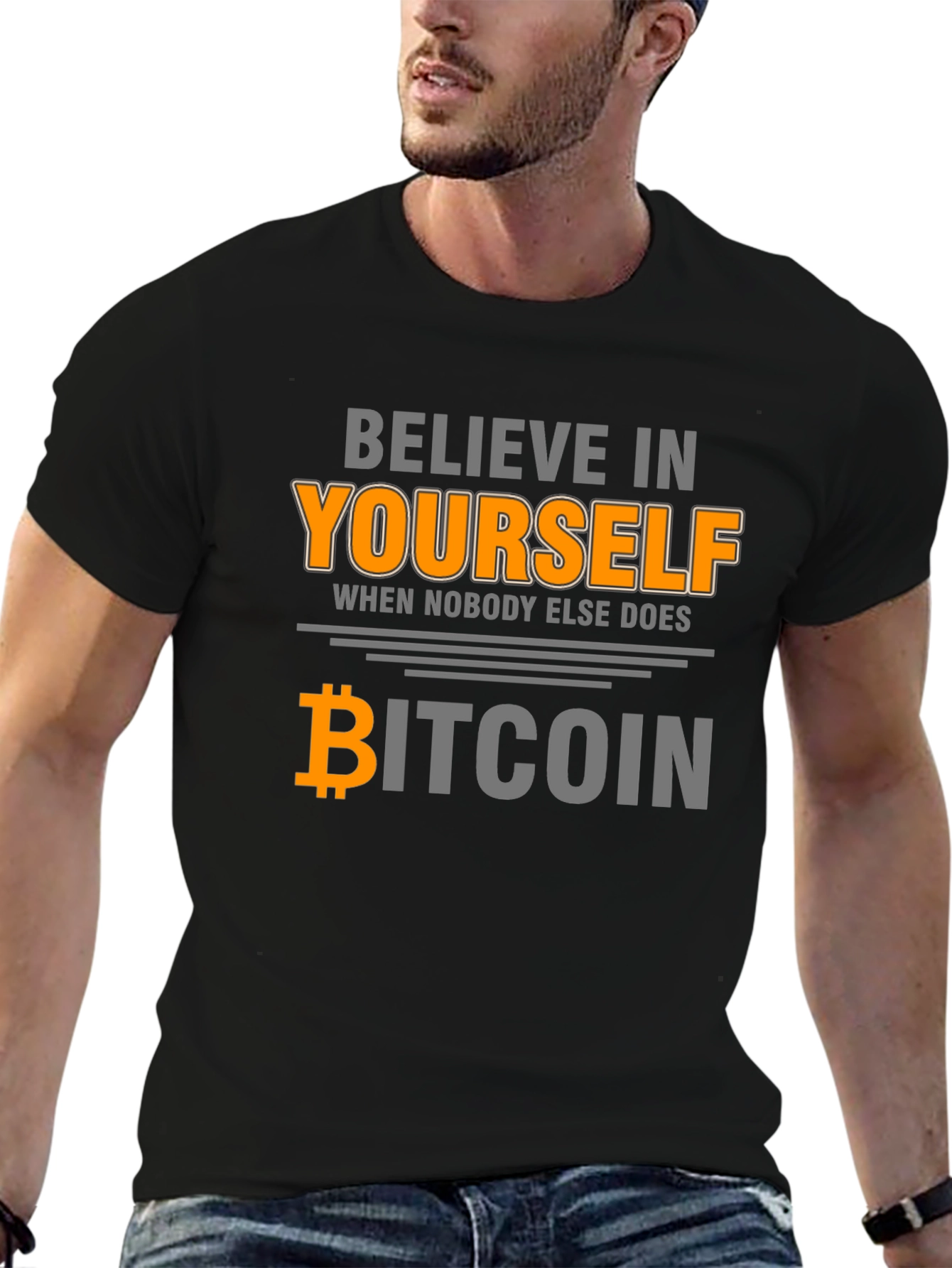 Believe in Yourself Bitcoin Graphic Tee