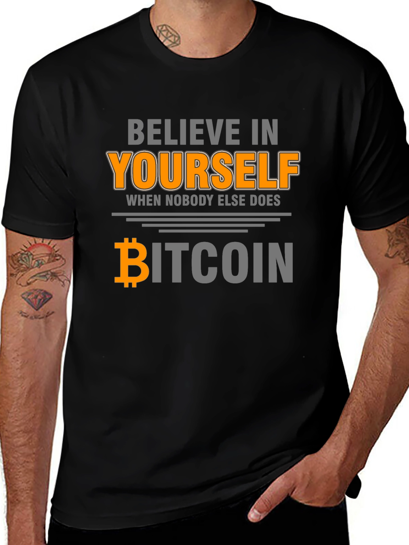 Believe in Yourself Bitcoin Graphic Tee