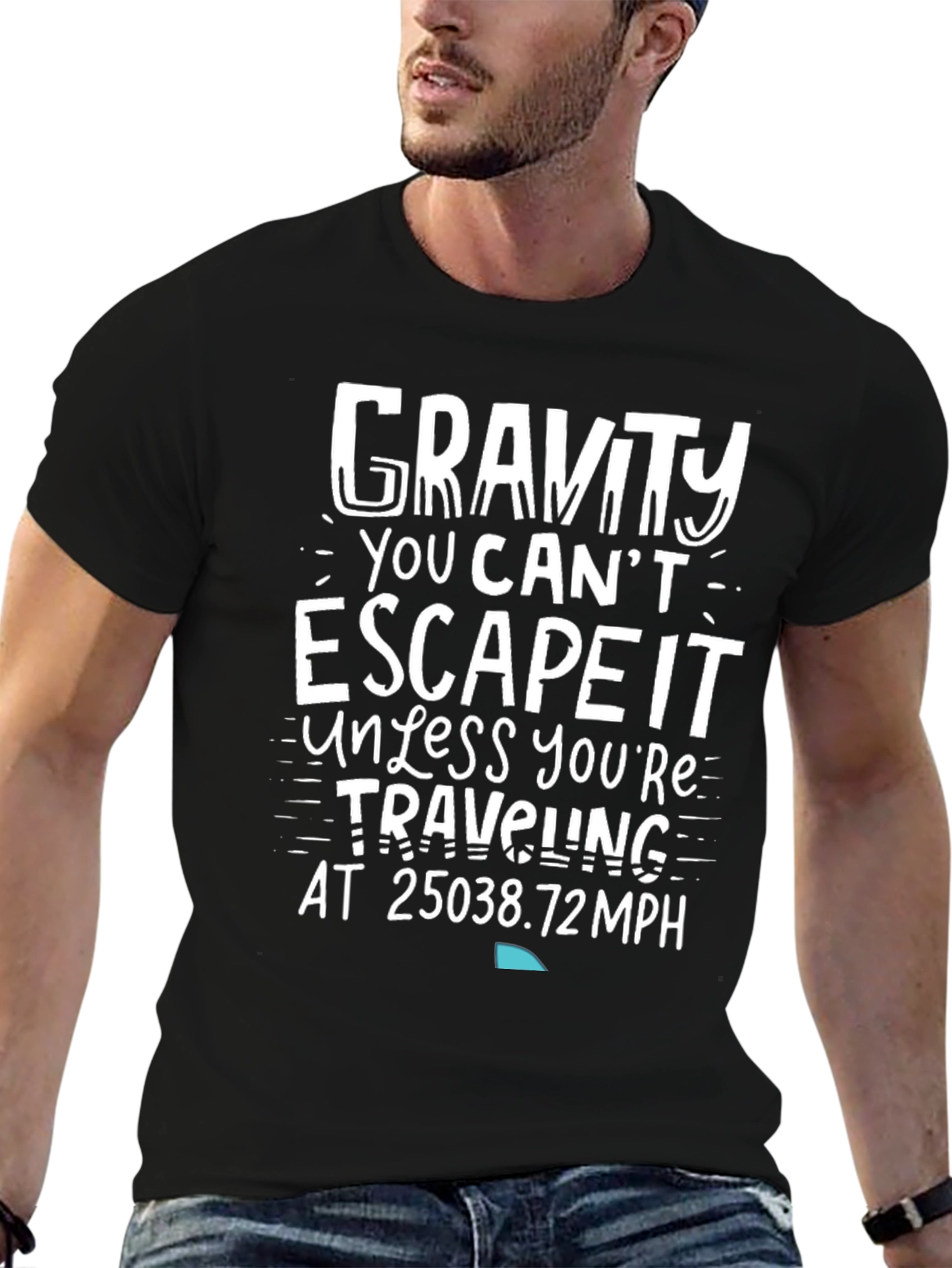 Gravity Escape Velocity Graphic Tee - Mens Black T-Shirt