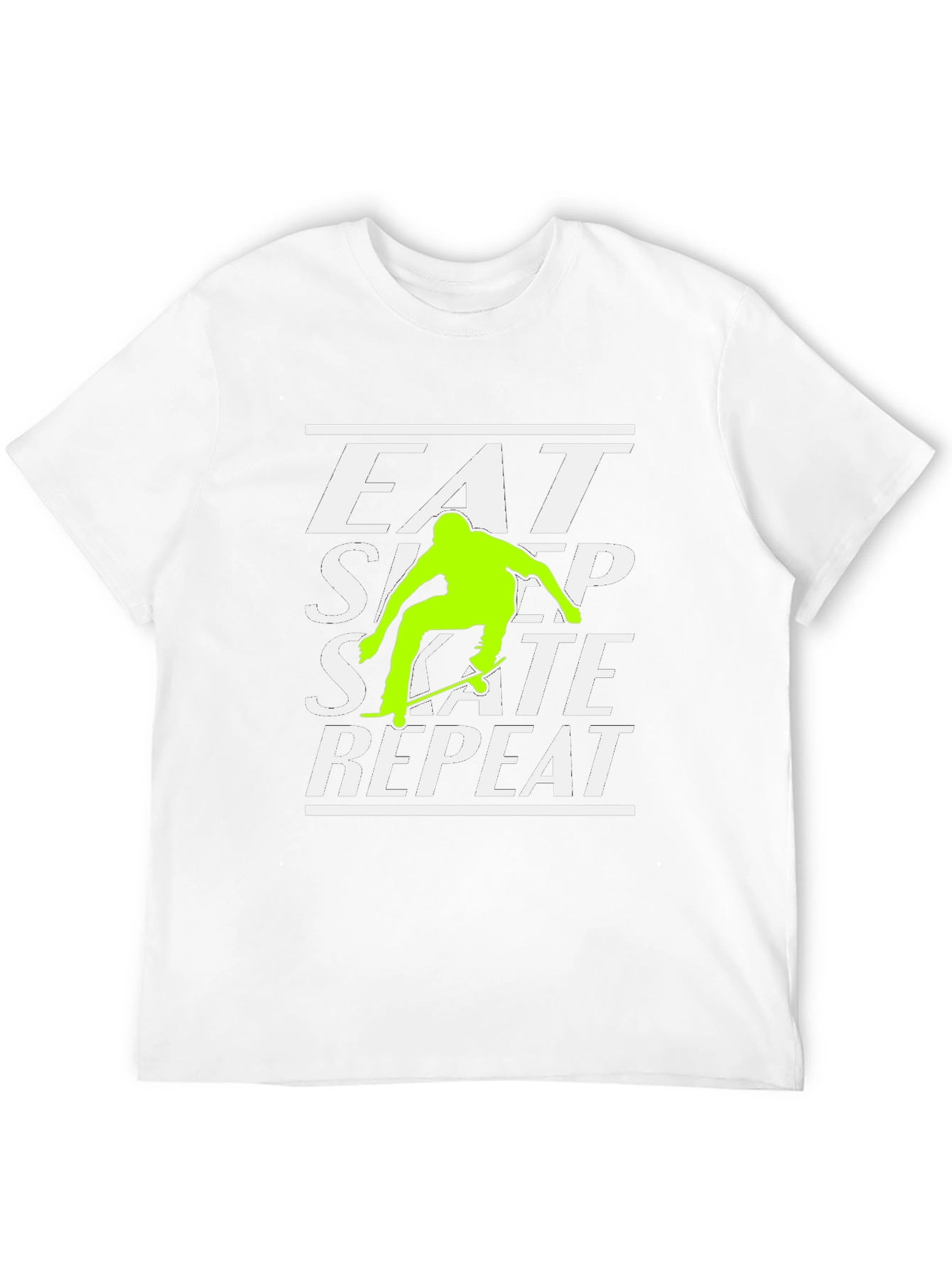 Eat Sleep Skate Repeat Black Graphic Tee