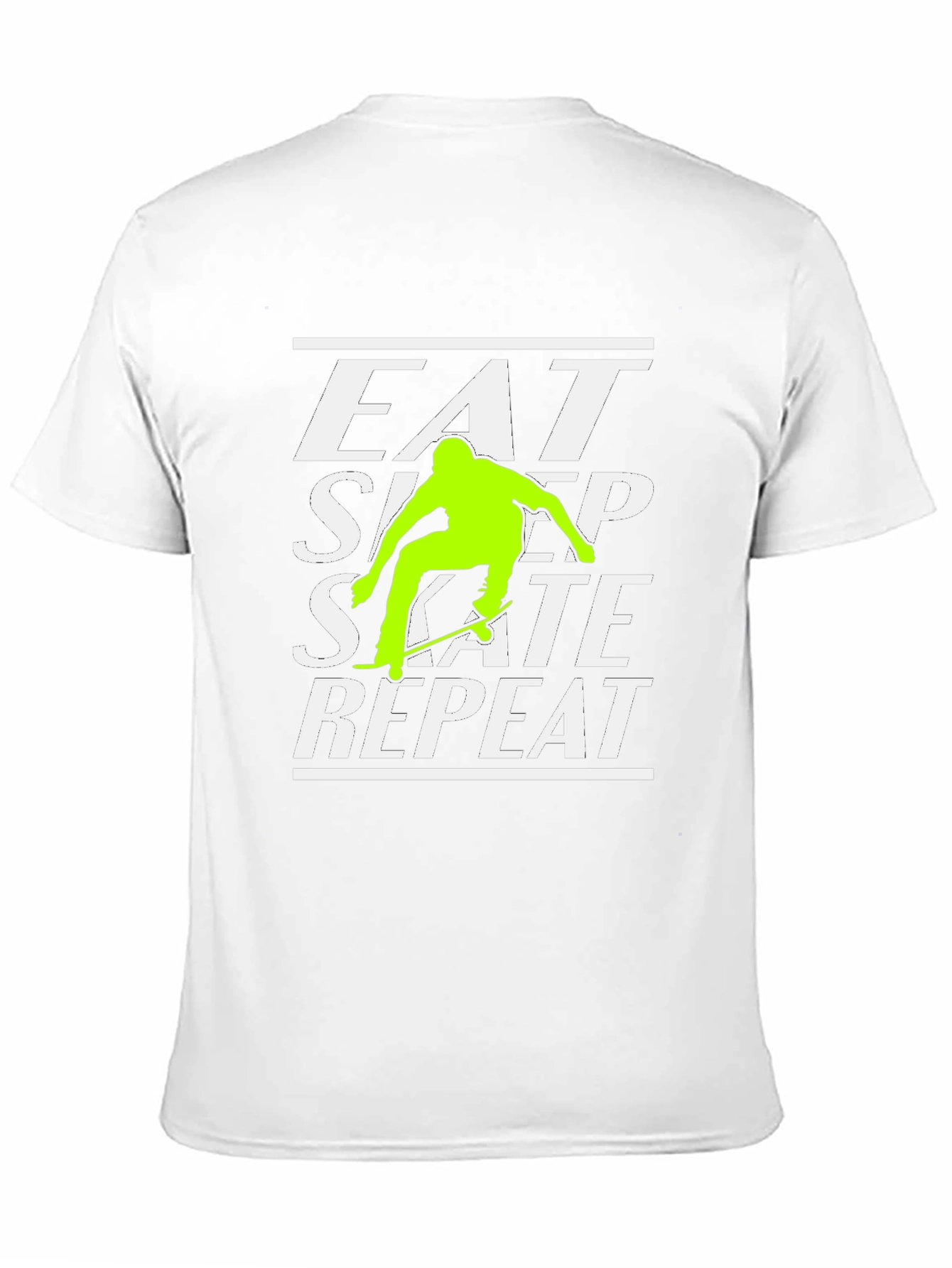 Eat Sleep Skate Repeat Black Graphic Tee