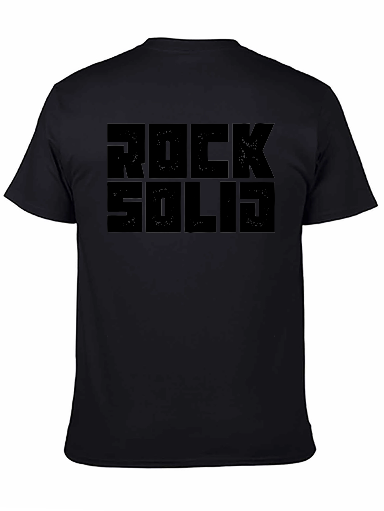 Rock Solid Graphic T-Shirt - Black