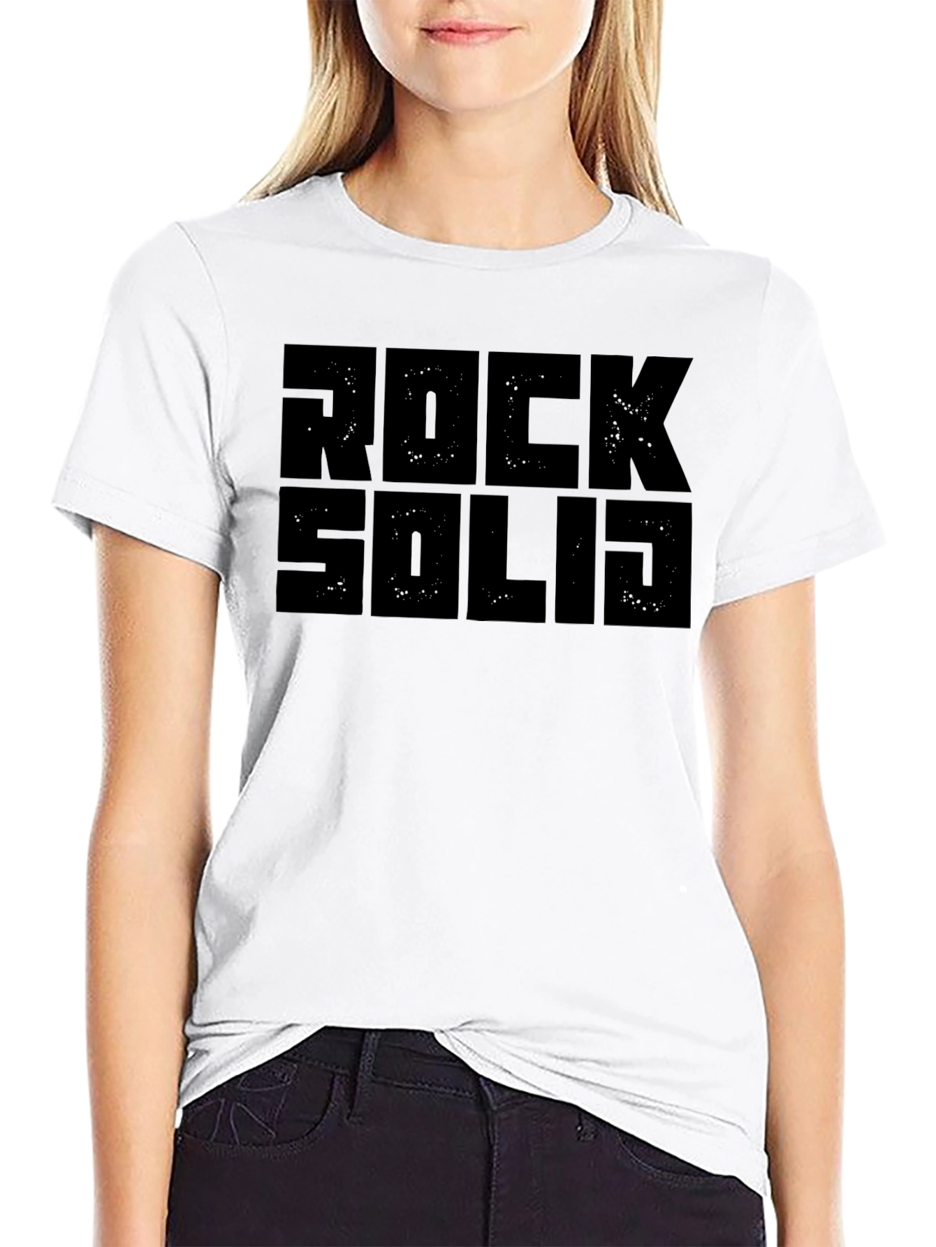 Rock Solid Graphic T-Shirt - Black