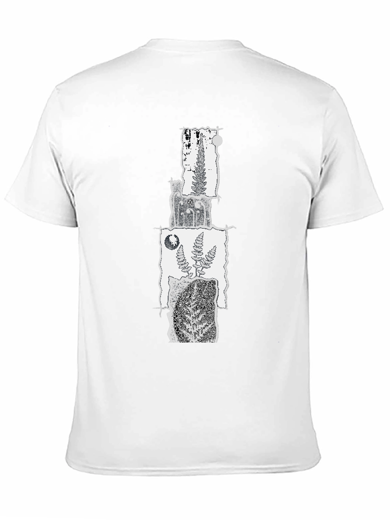Nature Fern Graphic Black T-Shirt