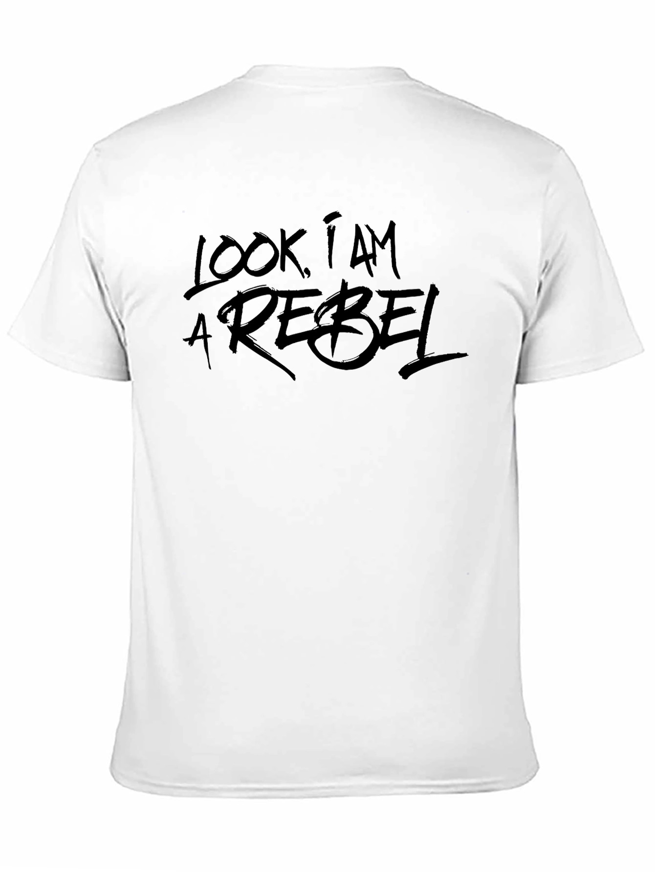 Look I Am A Rebel Black Graphic Tee