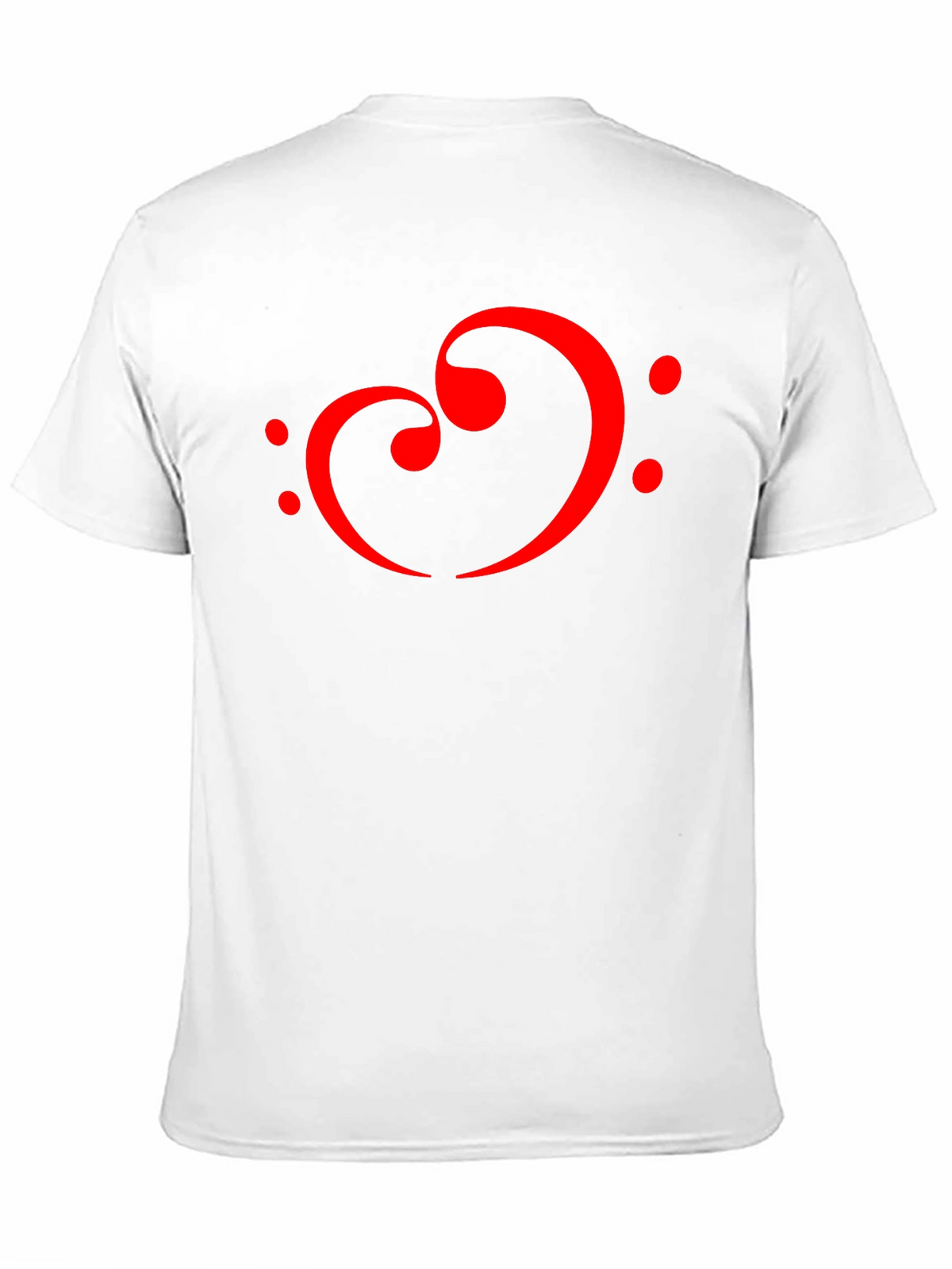 Musical Heart T-Shirt - Bass Clef Love Design
