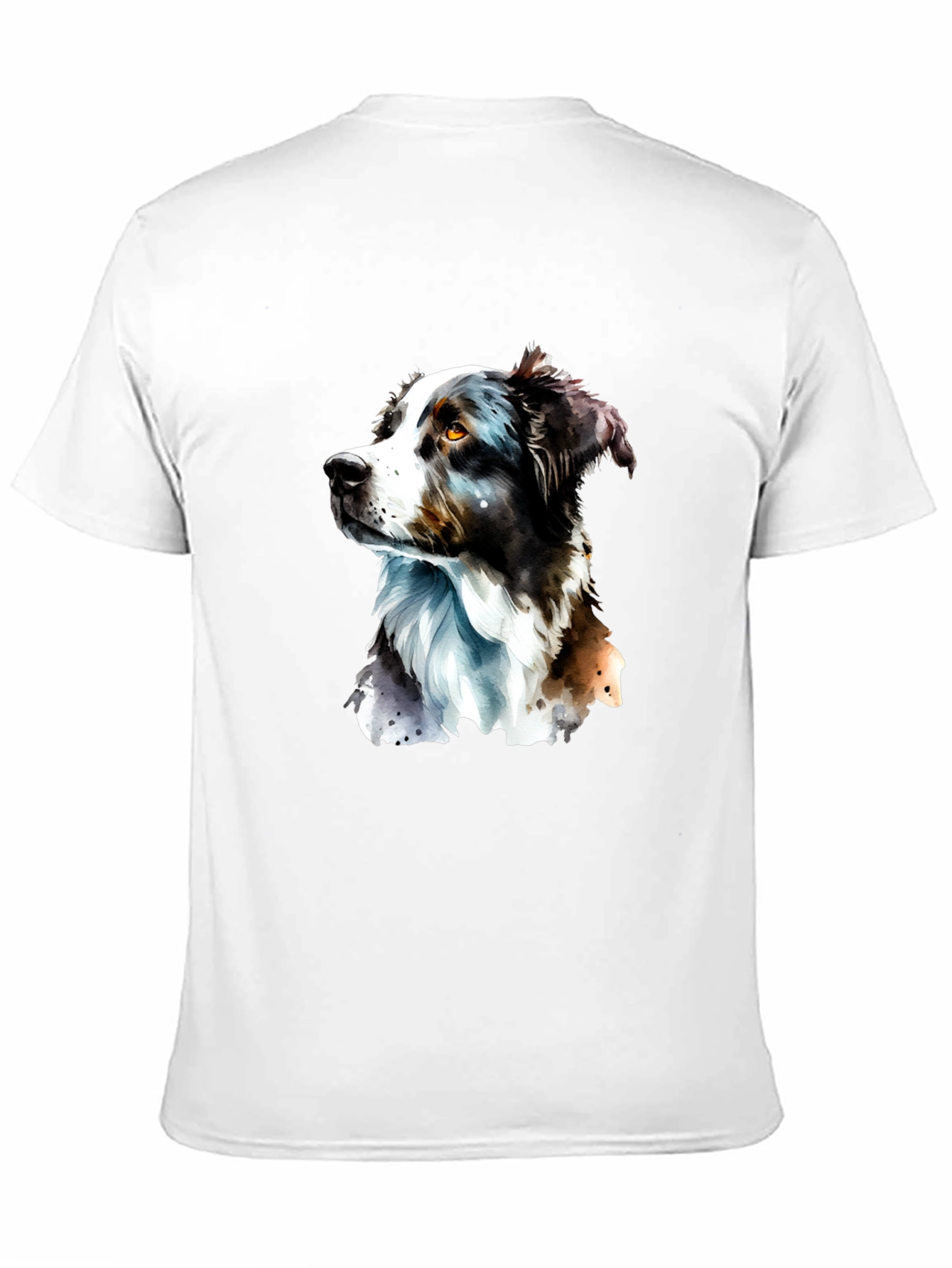 Dog Portrait Graphic T-Shirt - Black