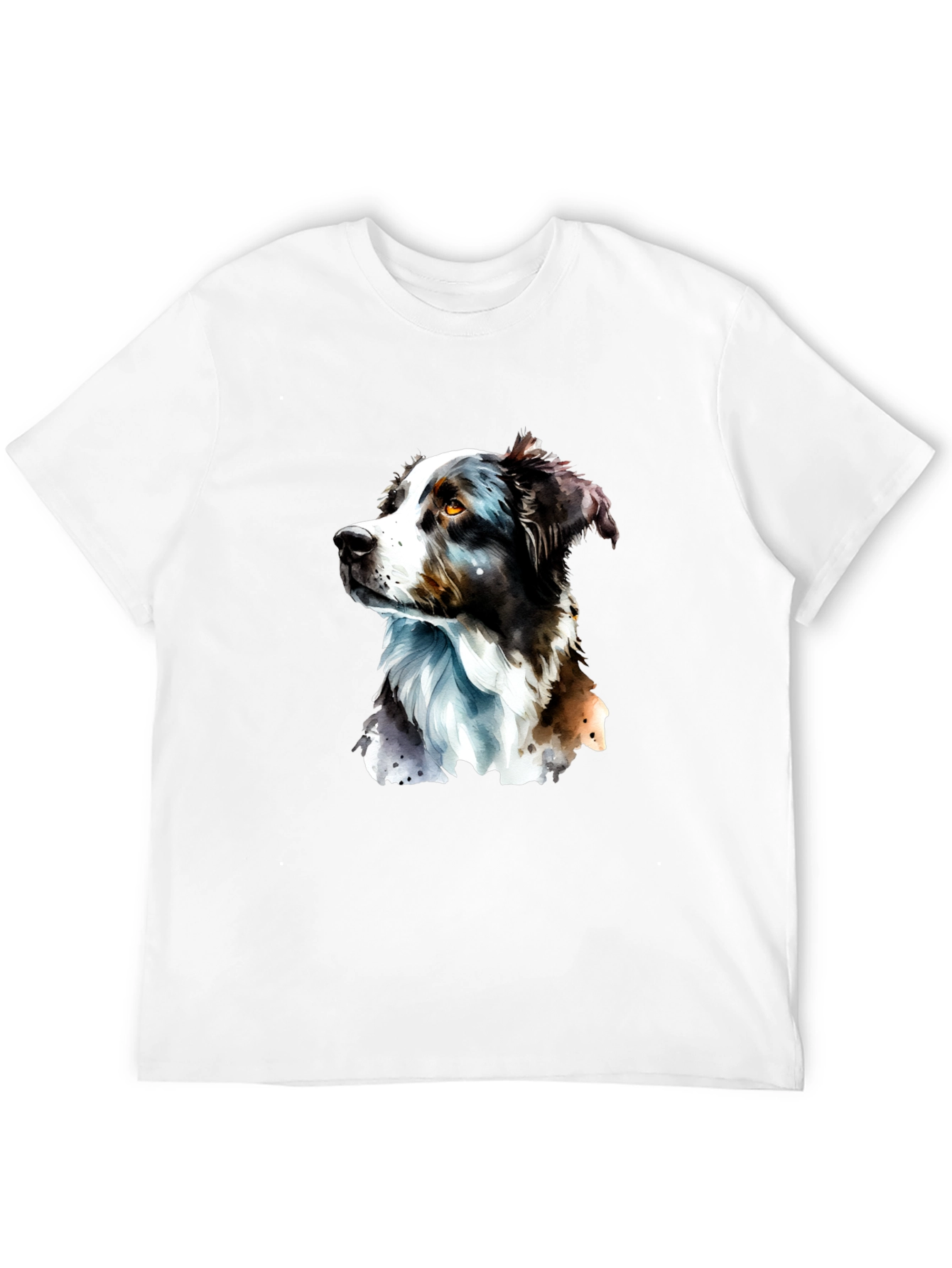 Dog Portrait Graphic T-Shirt - Black