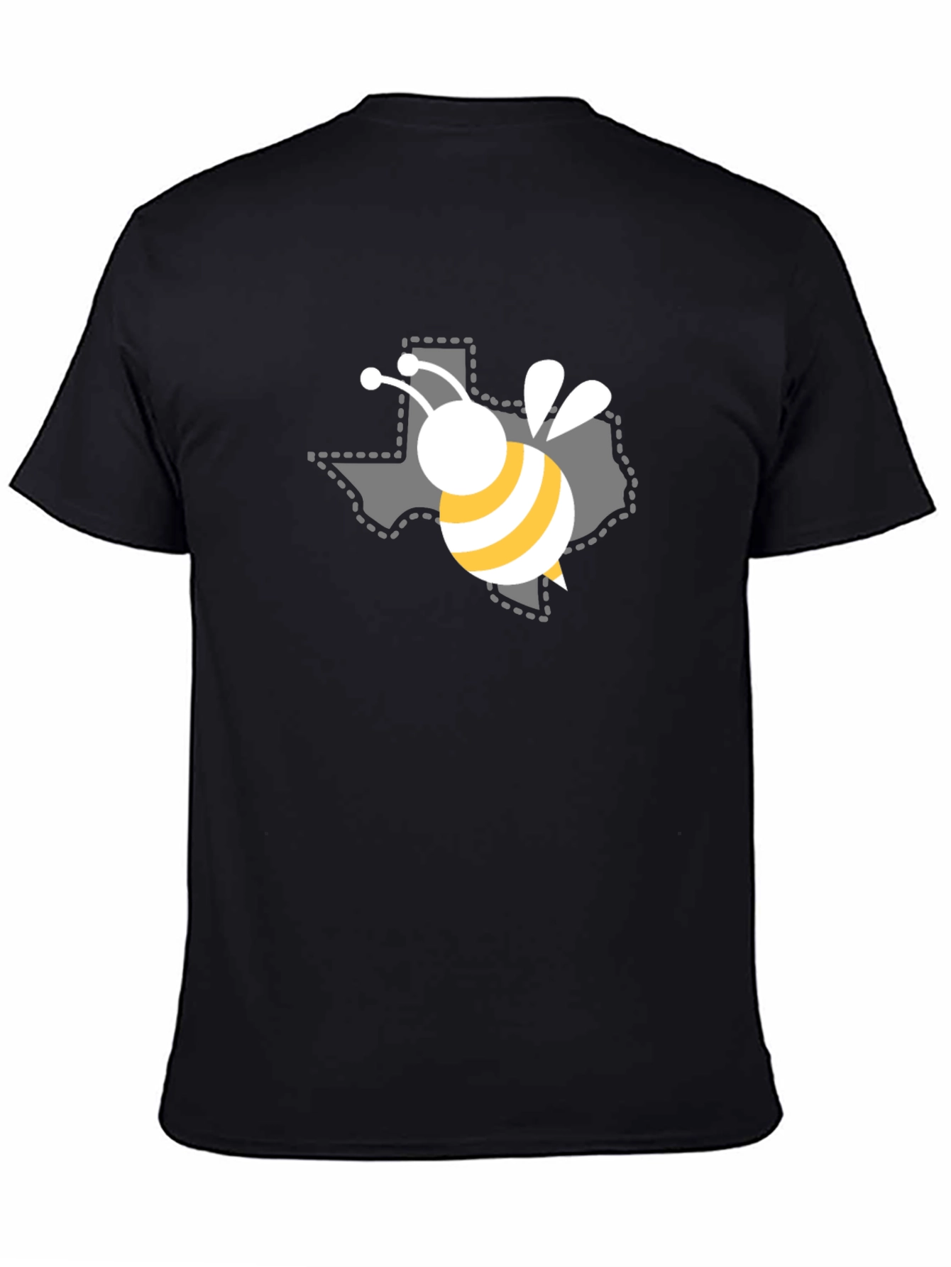 Texas Bee Graphic Black T-Shirt