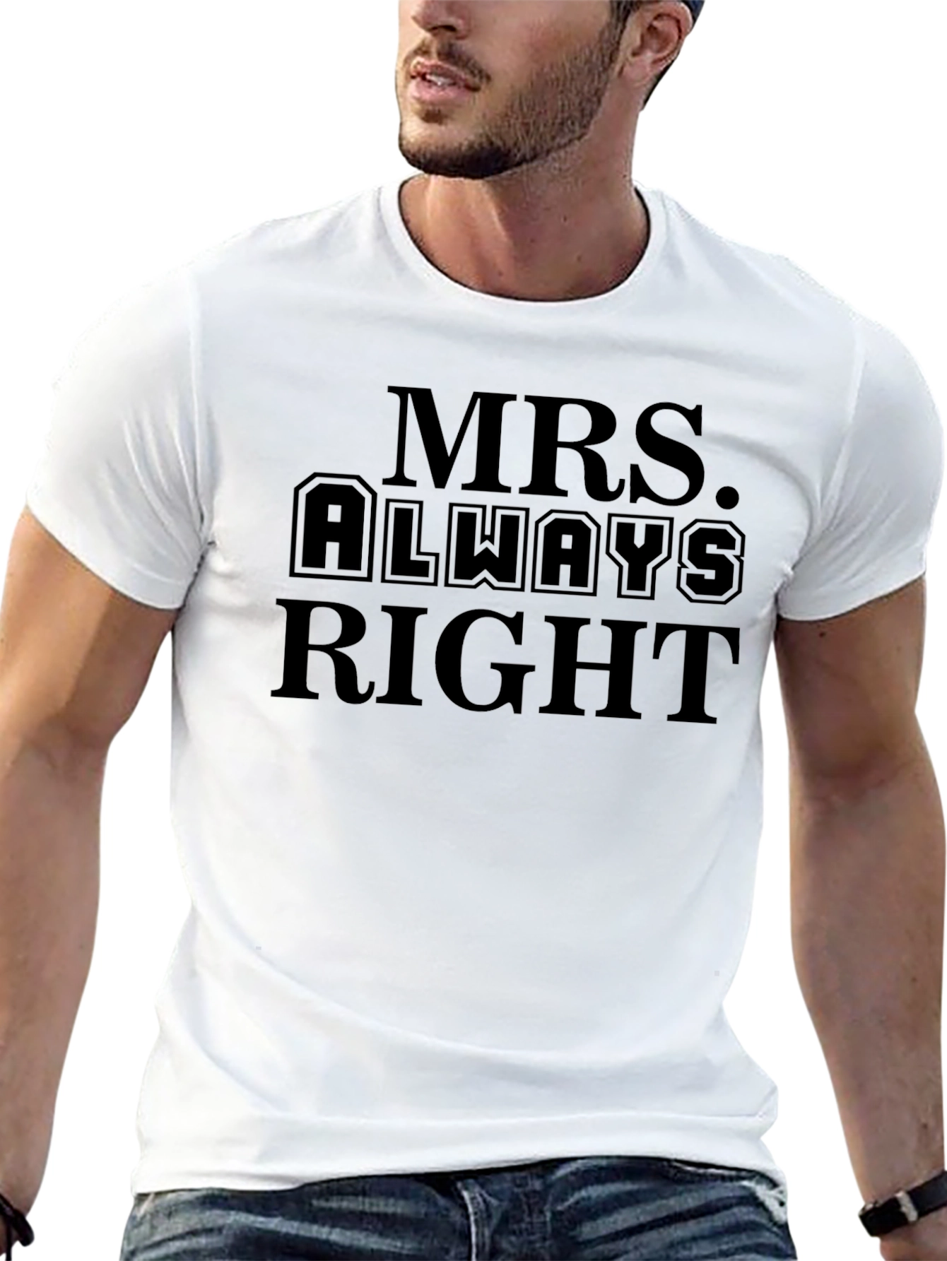 Mrs. Always Right Black Graphic T-Shirt