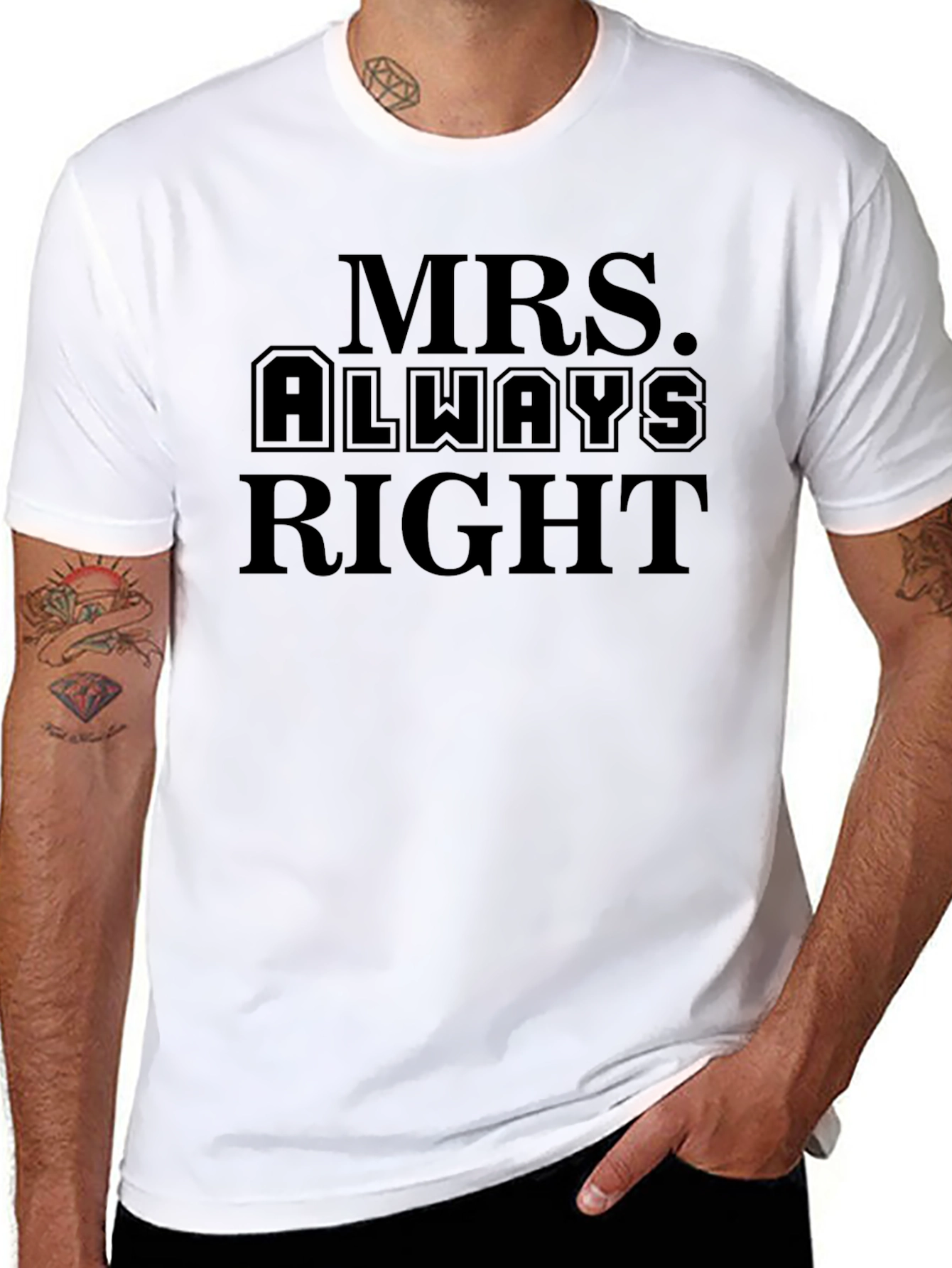Mrs. Always Right Black Graphic T-Shirt