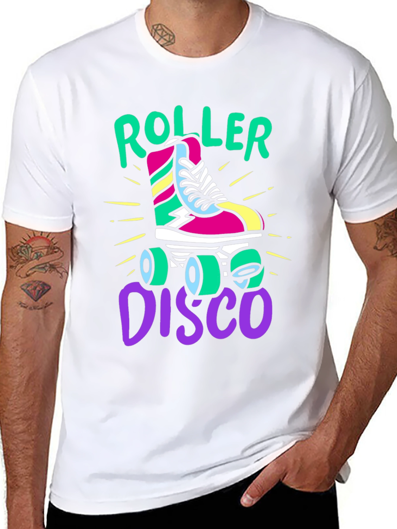 Retro Roller Disco T-Shirt - 80s Style