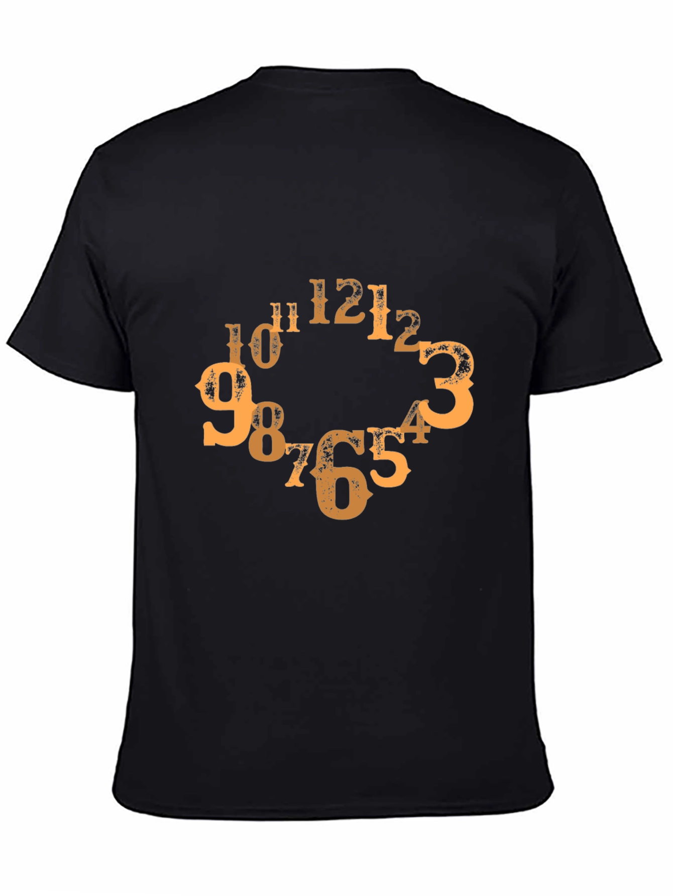 Abstract Clock Number T-Shirt - Unique Design