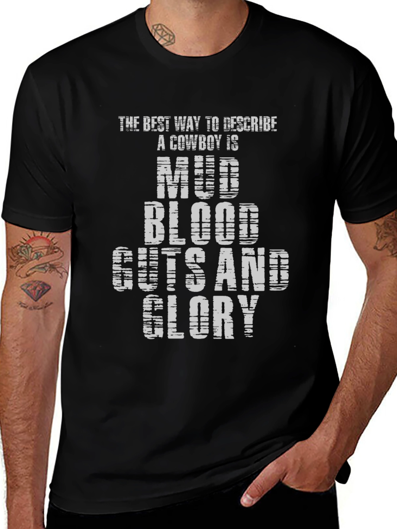 Mud Blood Guts and Glory Cowboy Graphic Tee
