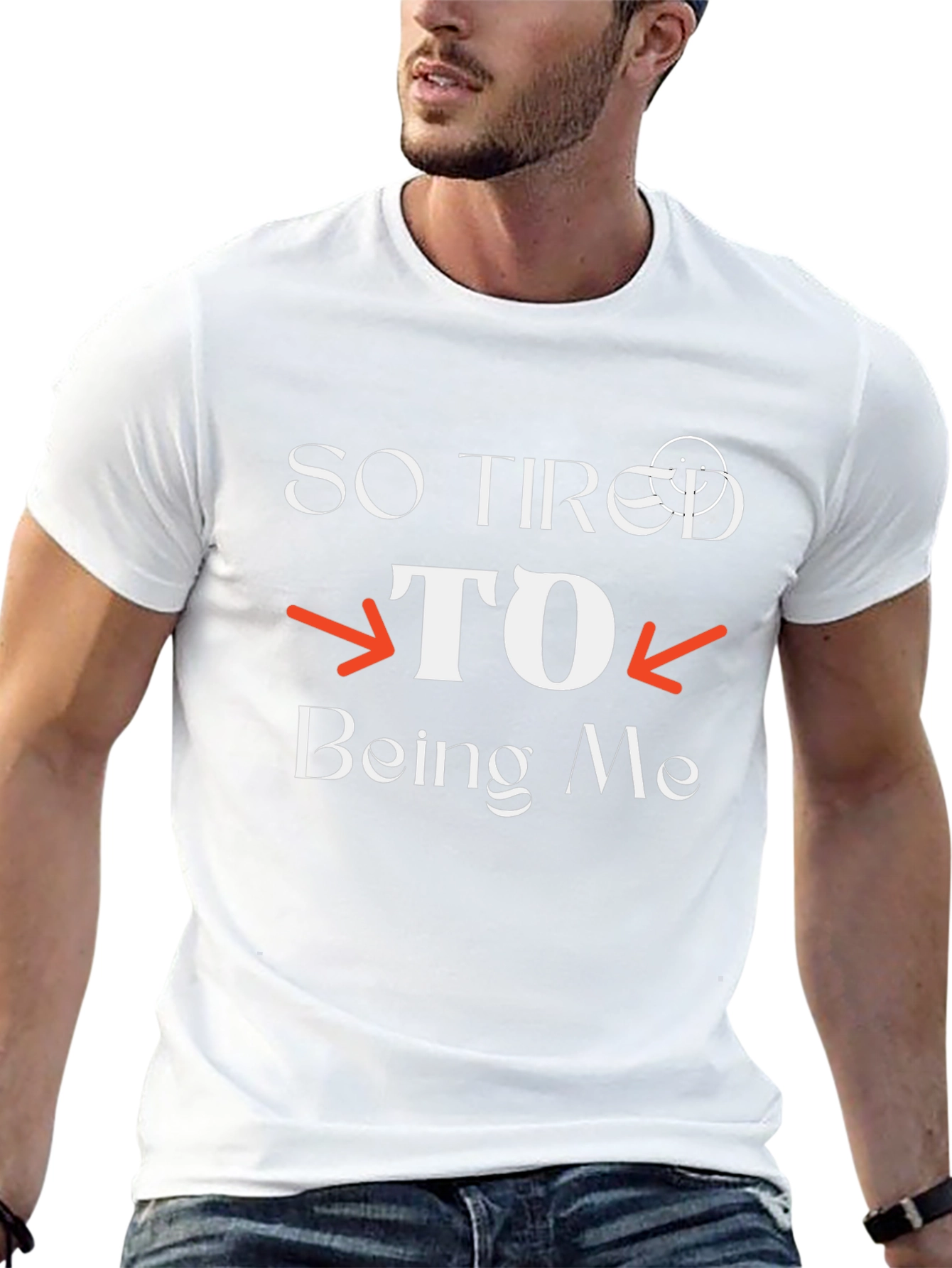 So Tired to Being Me Black Graphic T-Shirt