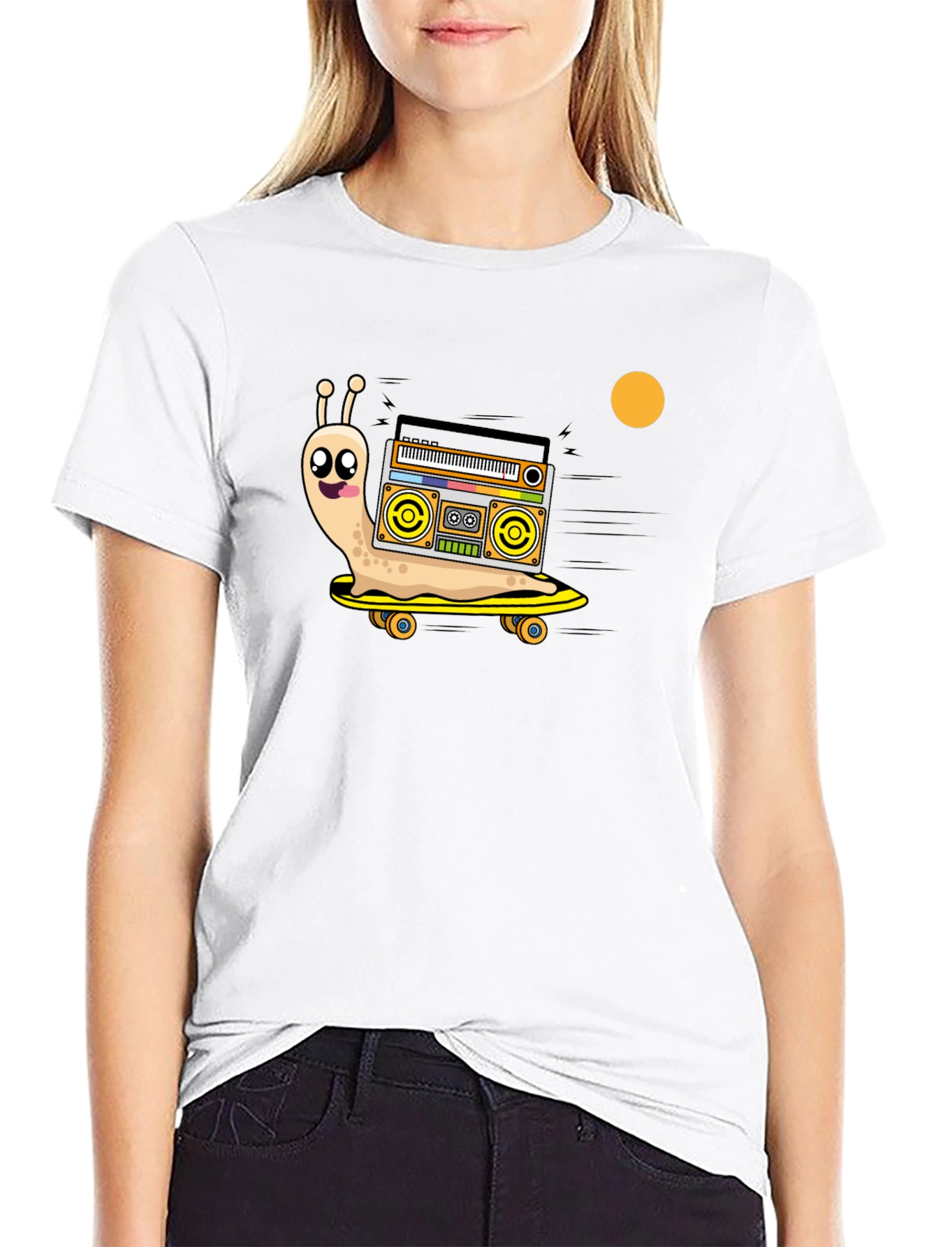 Snail Boombox Skateboard Graphic Tee