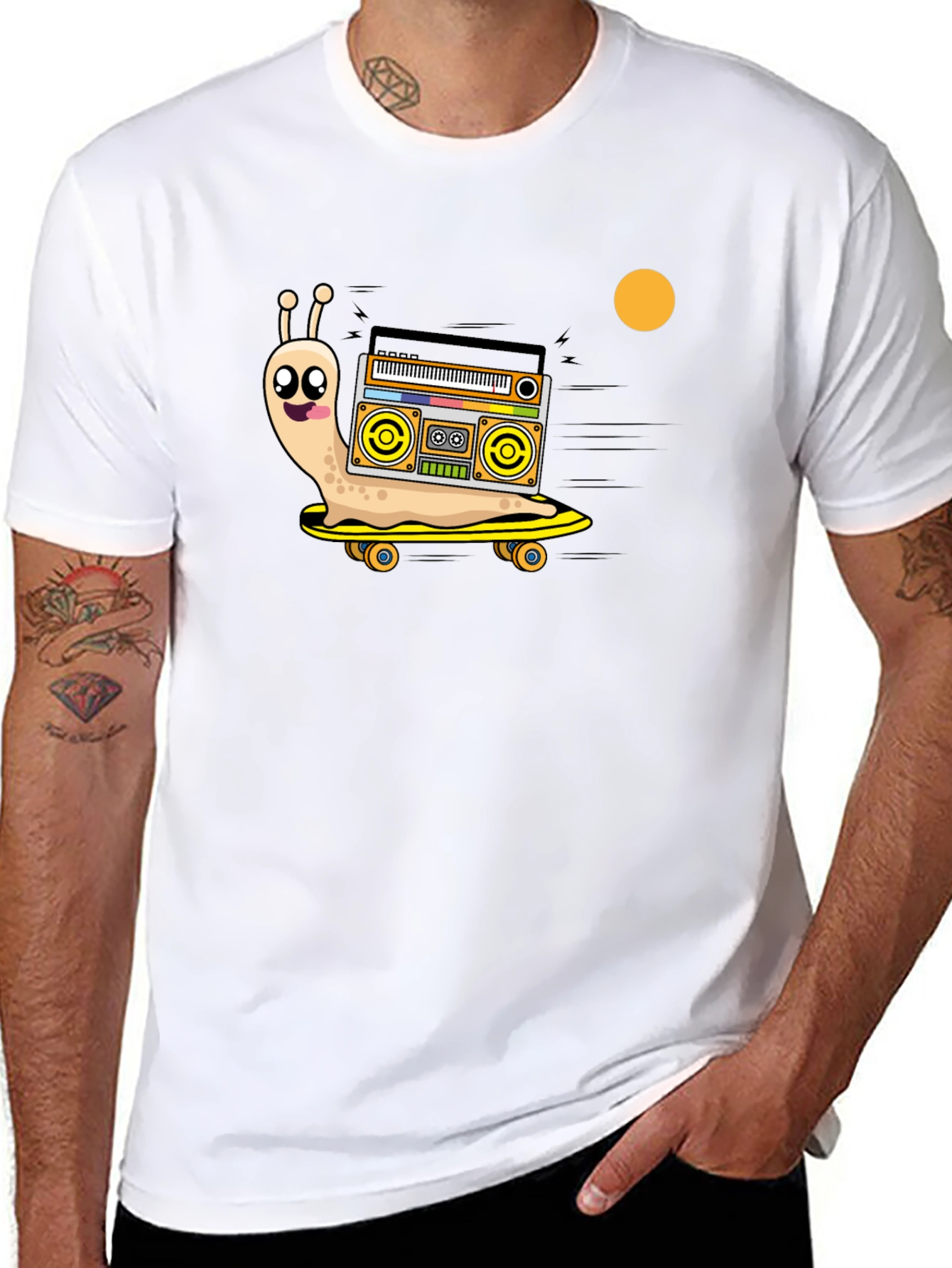 Snail Boombox Skateboard Graphic Tee