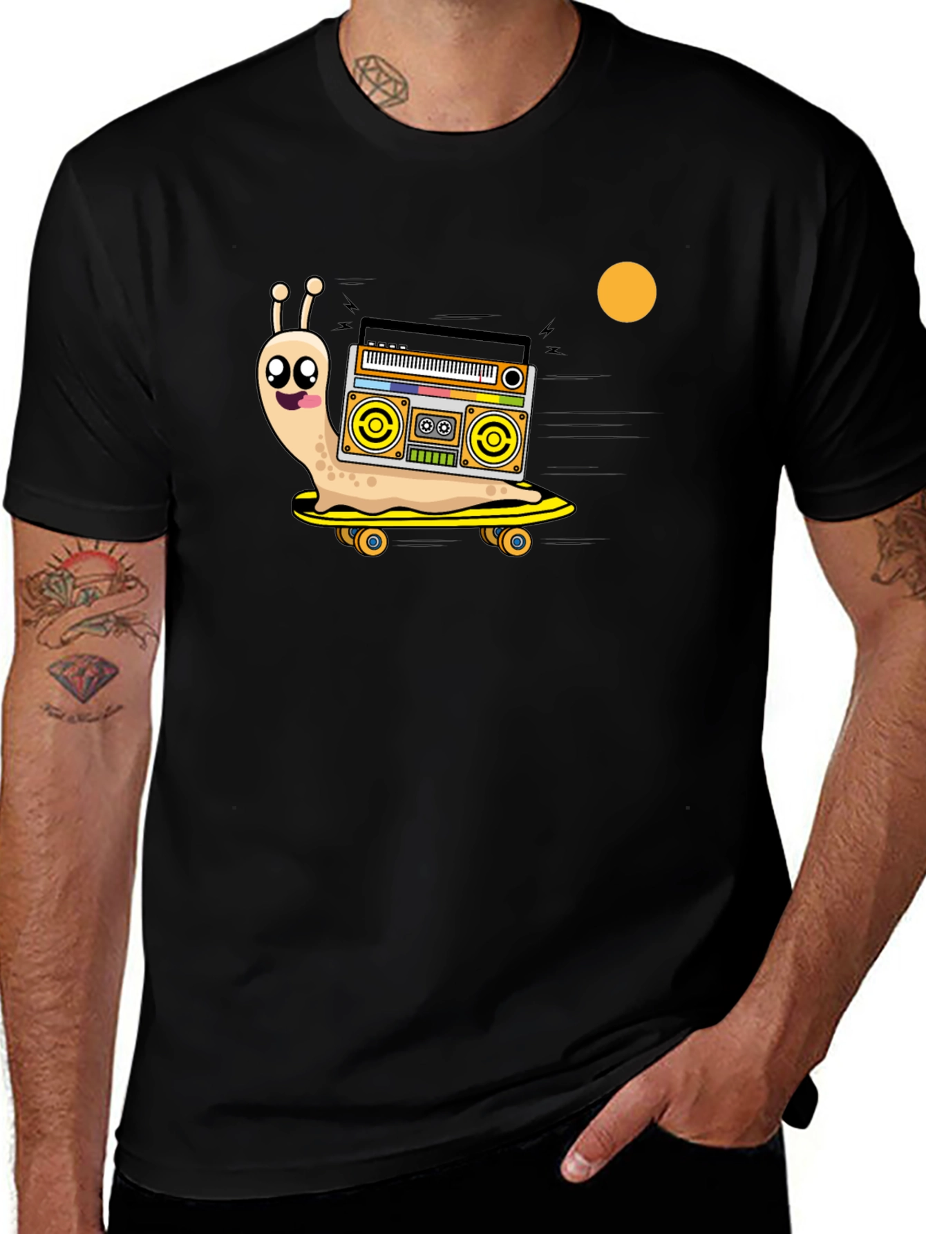Snail Boombox Skateboard Graphic Tee