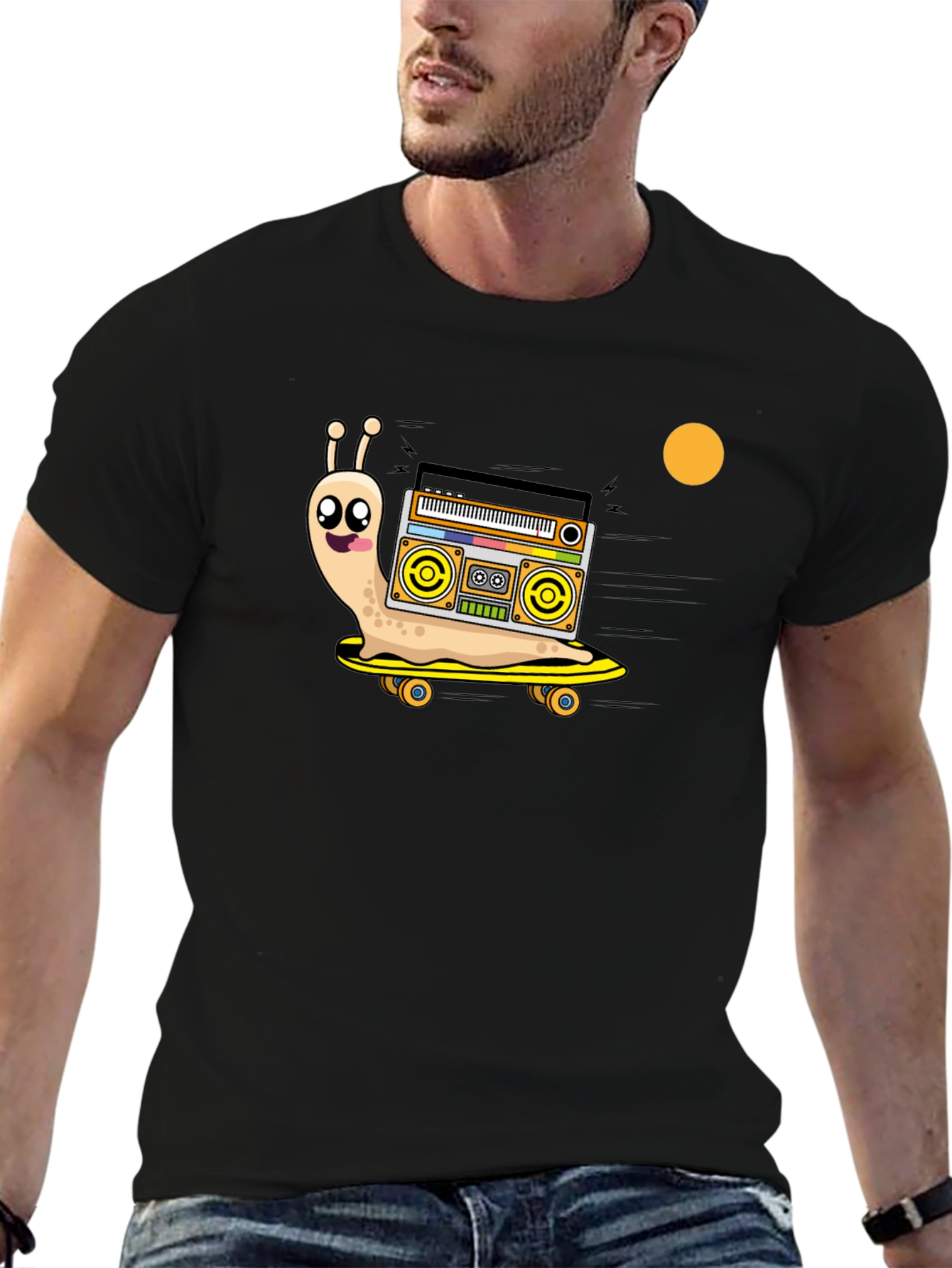 Snail Boombox Skateboard Graphic Tee