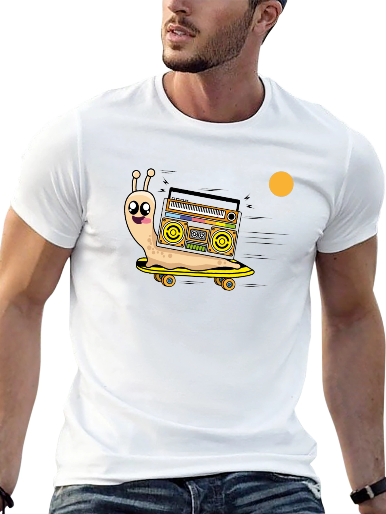 Snail Boombox Skateboard Graphic Tee