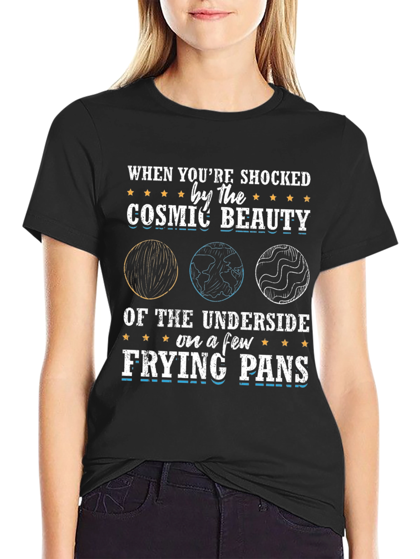 Cosmic Beauty Frying Pan Graphic Tee