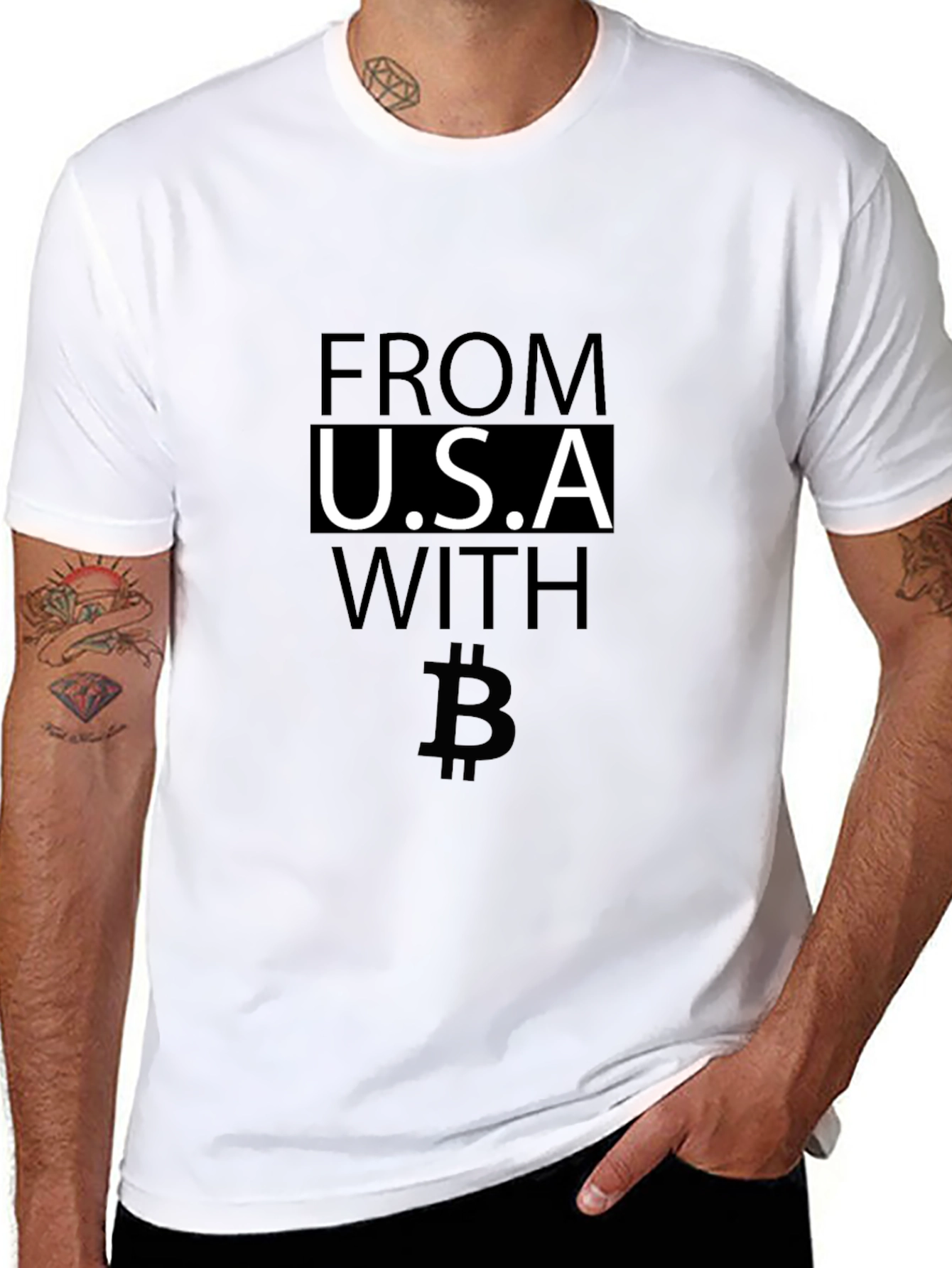USA Bitcoin T-Shirt - Crypto Pride Tee