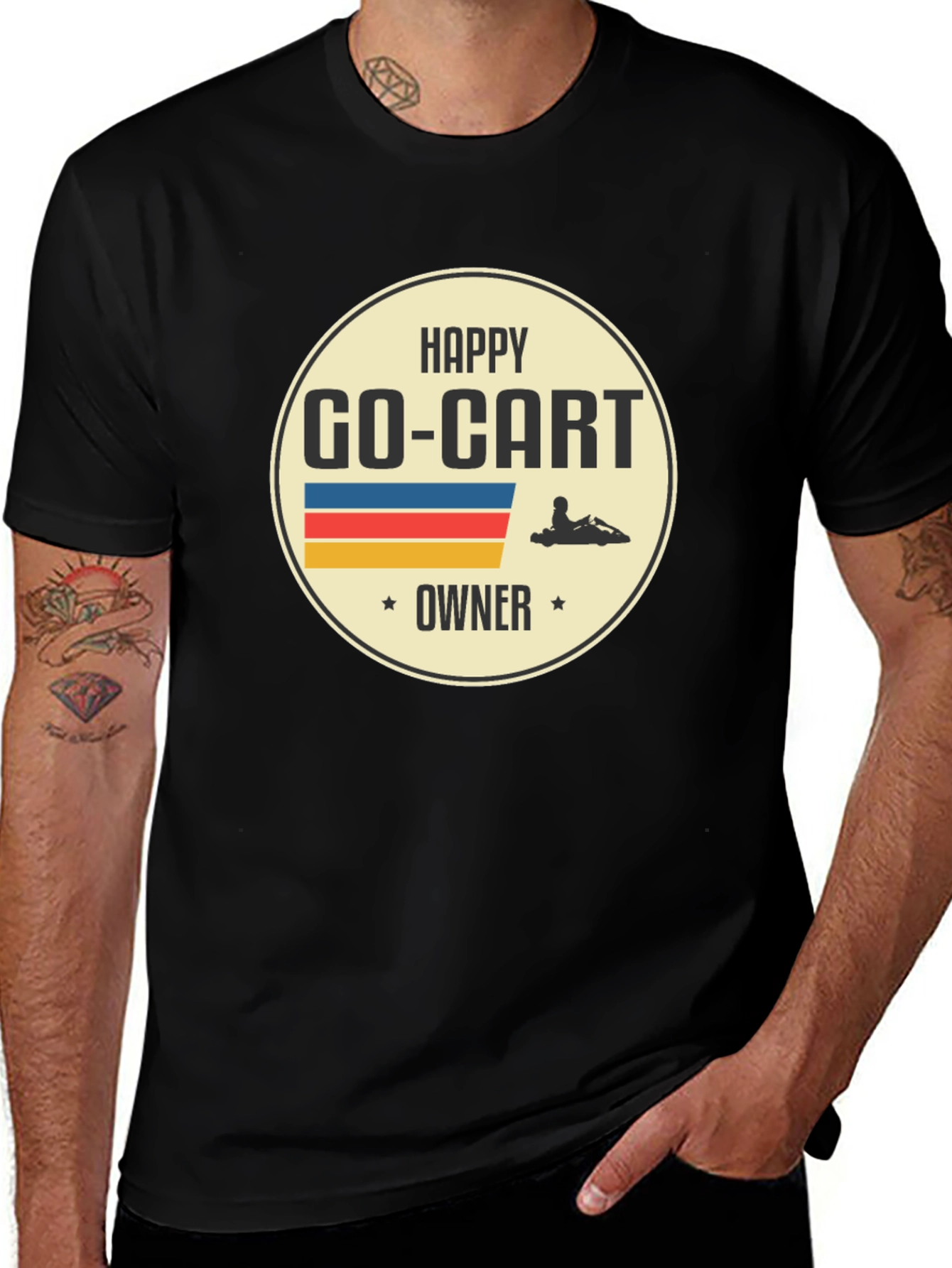 Happy Go-Kart Owner T-Shirt - Black