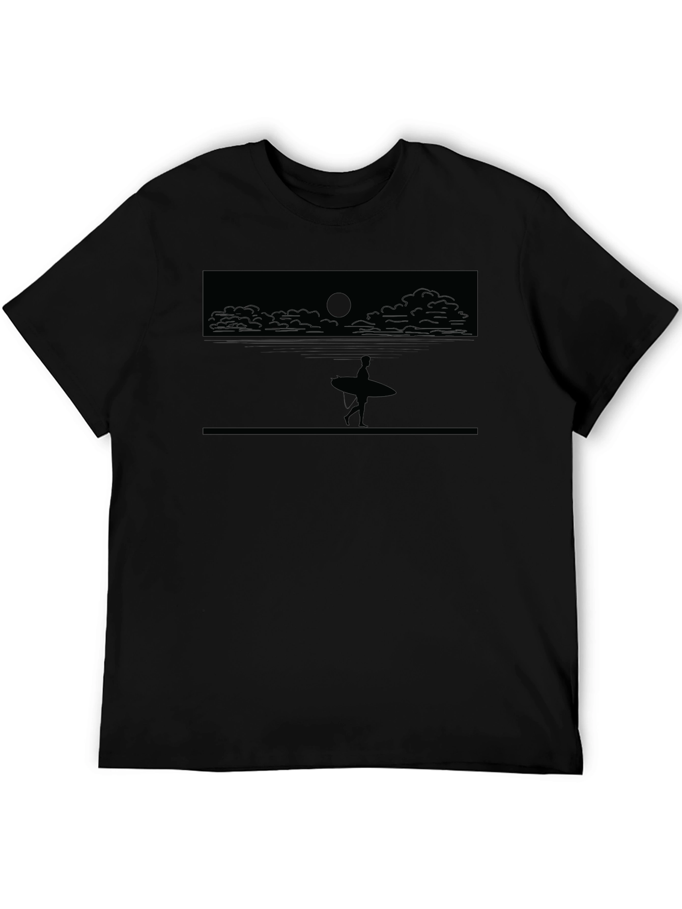 Surfer Silhouette Tee - Beach Style T-Shirt