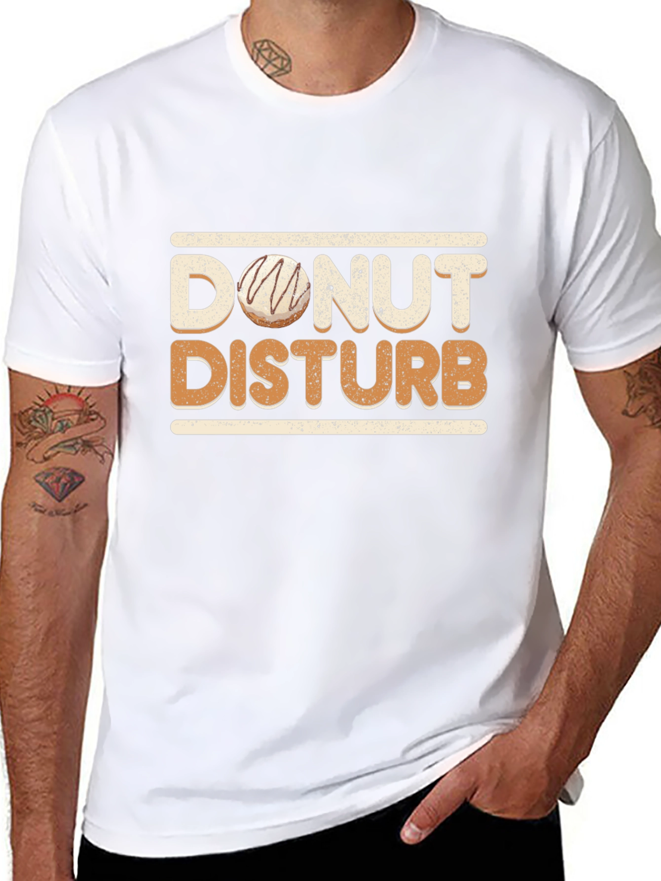 Donut Disturb Graphic T-Shirt - Funny Novelty Tee