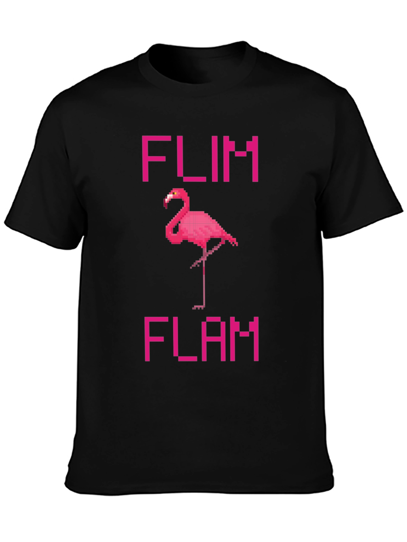 Pixel Flamingo T-Shirt - Flim Flam Fun!